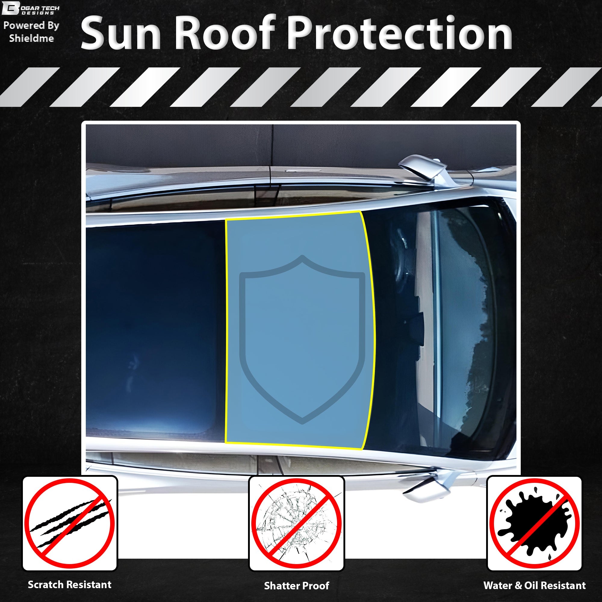 Fits GMC Yukon XL 2015-2020 Precut Premium Sunroof Panoramic Roof Protection Film Clear Bra Decal Film Kit Cover