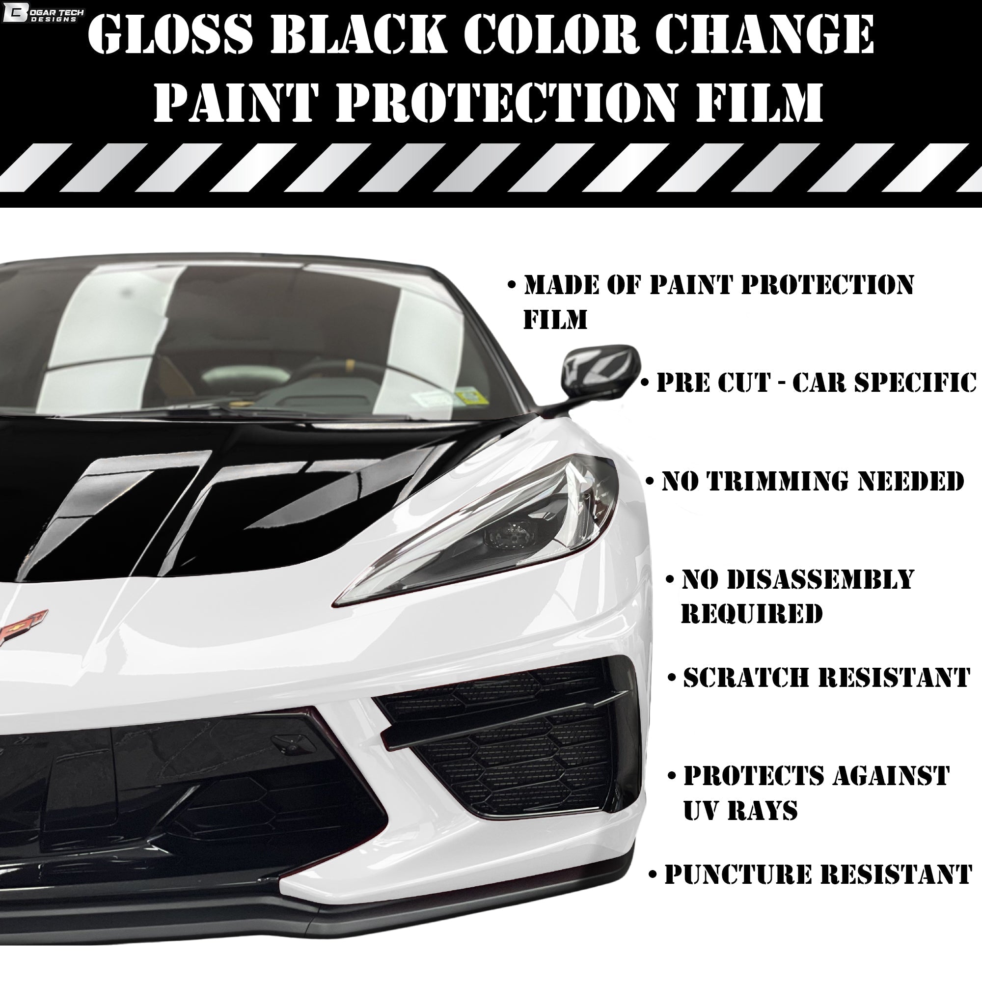 Fits Subaru Outback 2020+ Precut Premium Gloss Black Carbon Fiber Hood Paint Protection Film PPF Decal Film Kit