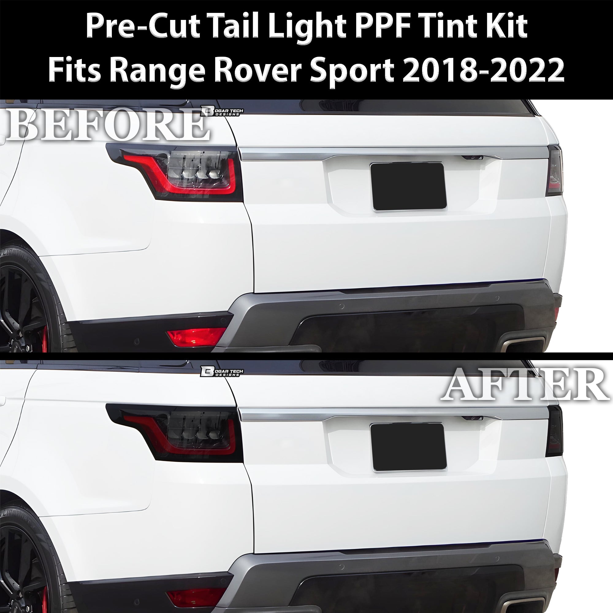 Full Headlight Taillight Precut Smoked PPF Tint Kit Film Overlay Fits Range Rover Sport 2014-2022