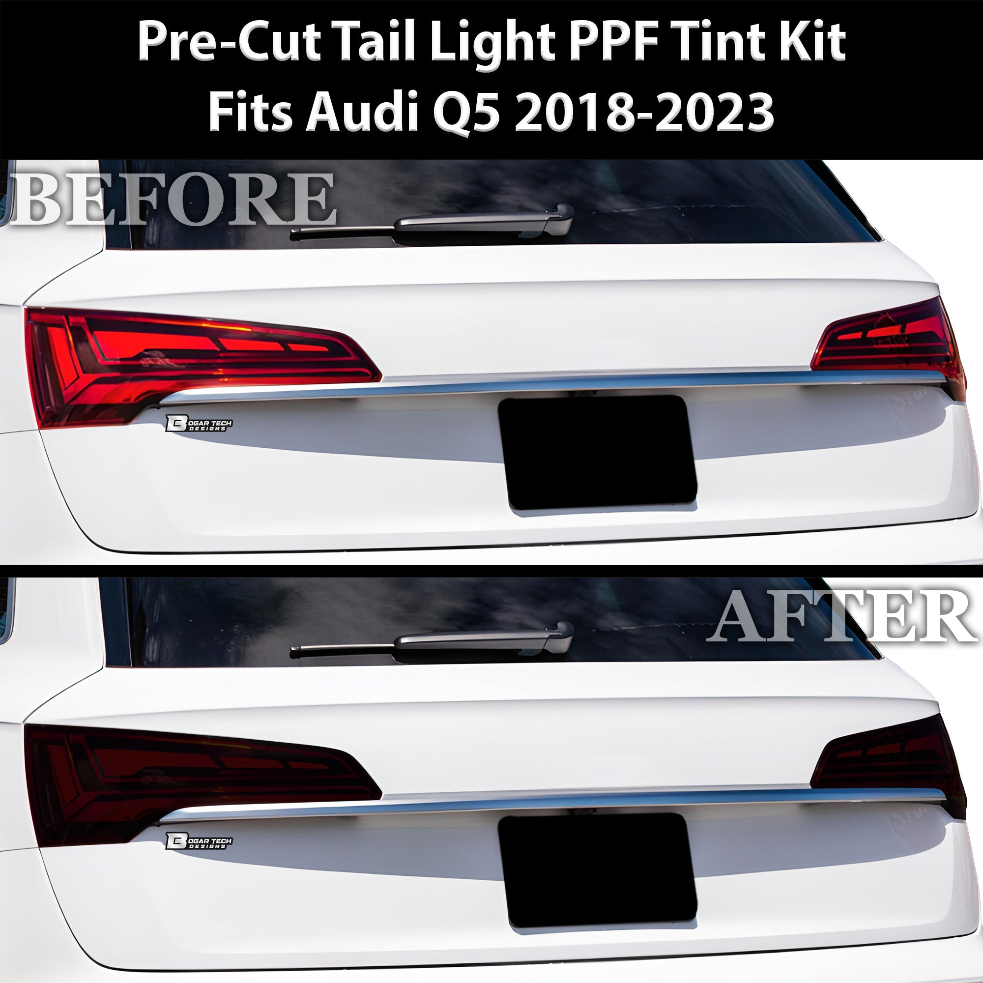 Full Headlight Taillight Precut Smoked PPF Tint Kit Overlay Film Fits Audi Q5 2021-2025
