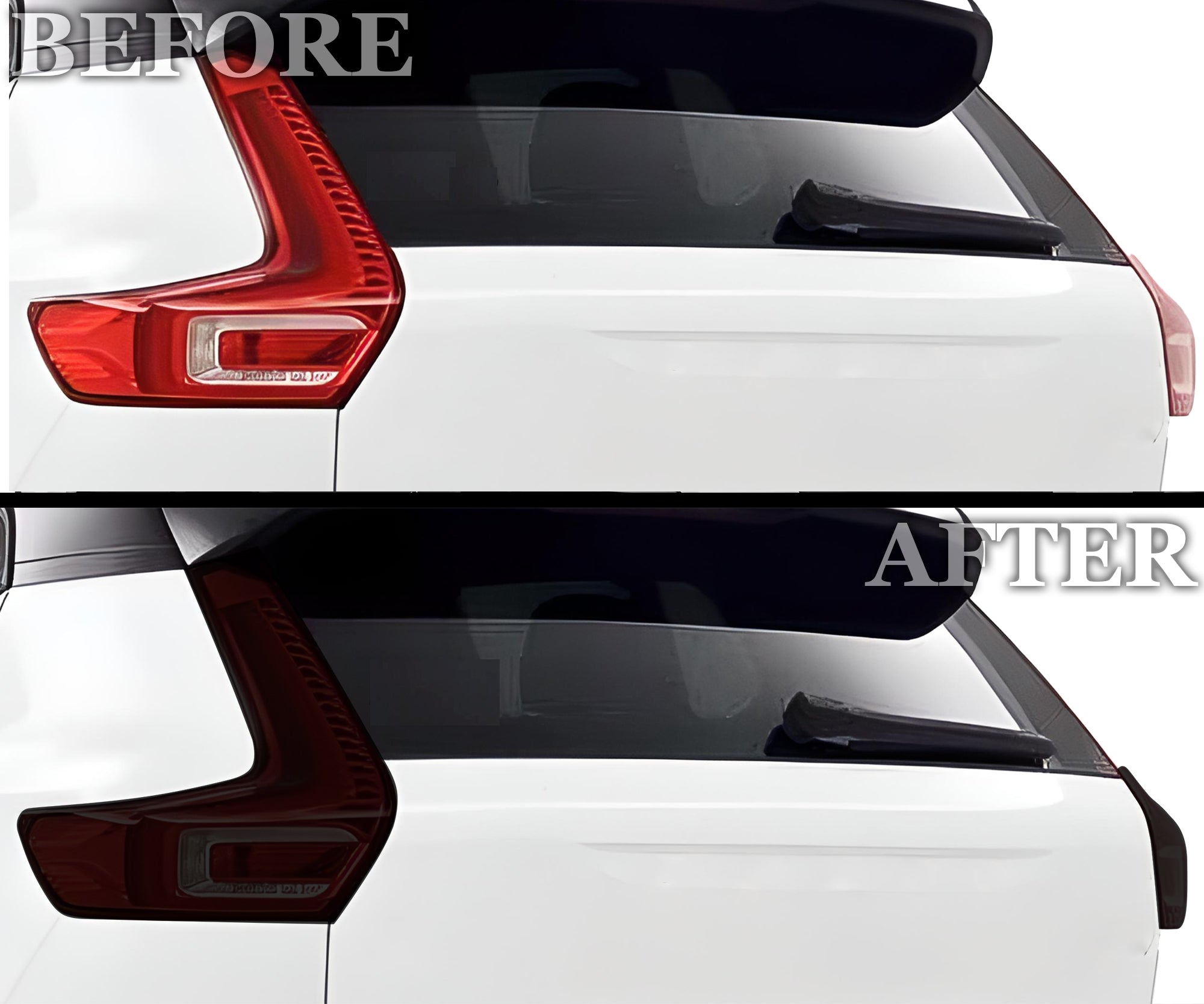 Full Headlight Taillight Precut Smoked PPF Tint Kit Film Overlay Fits Volvo XC40 2019-2022 - 0