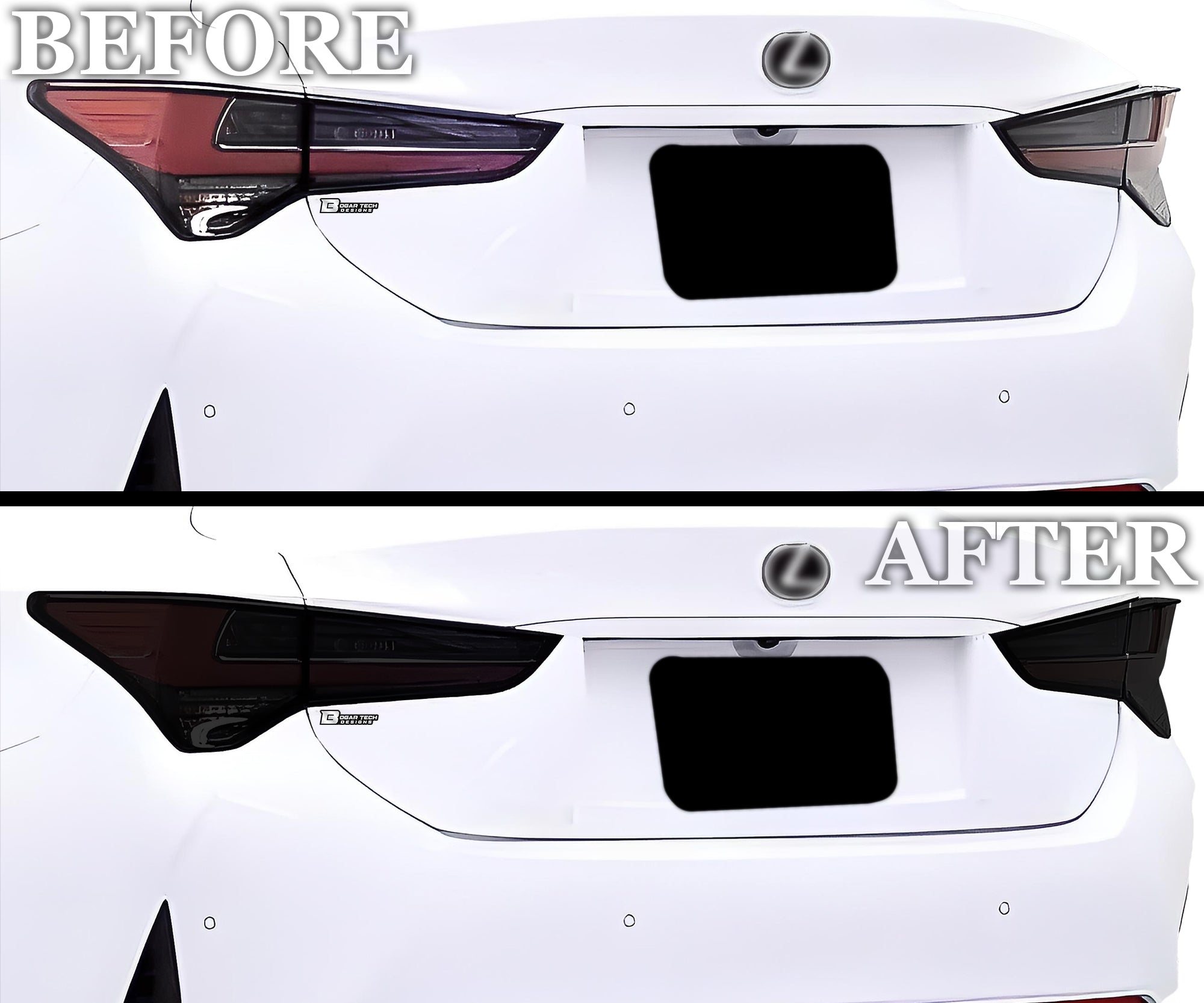 Full Headlight Taillight Precut Smoked PPF Tint Kit Film Overlay Fits Lexus RC 2019-2023 - 0