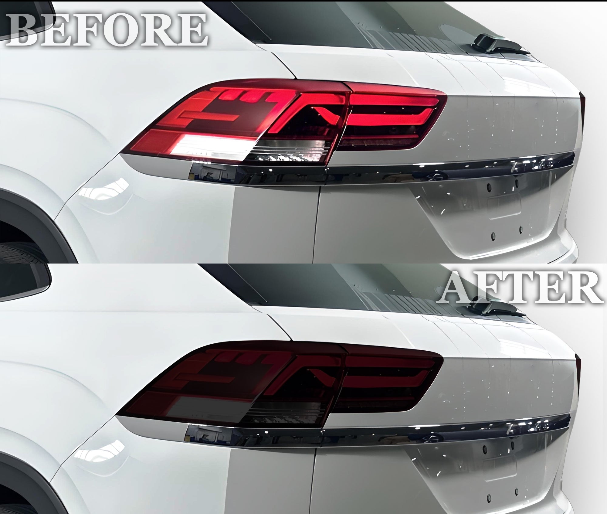 Full Headlight Taillight Precut Smoked PPF Tint Kit Overlay Film Fits Volkswagen Atlas Cross Sport 2020-2023 - 0