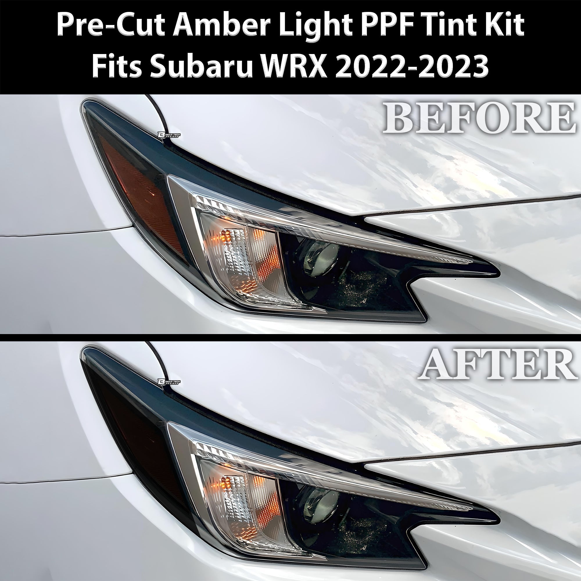 Full Headlight Taillight Precut Smoked PPF Tint Kit Overlay Film Fits Subaru WRX 2022-2025