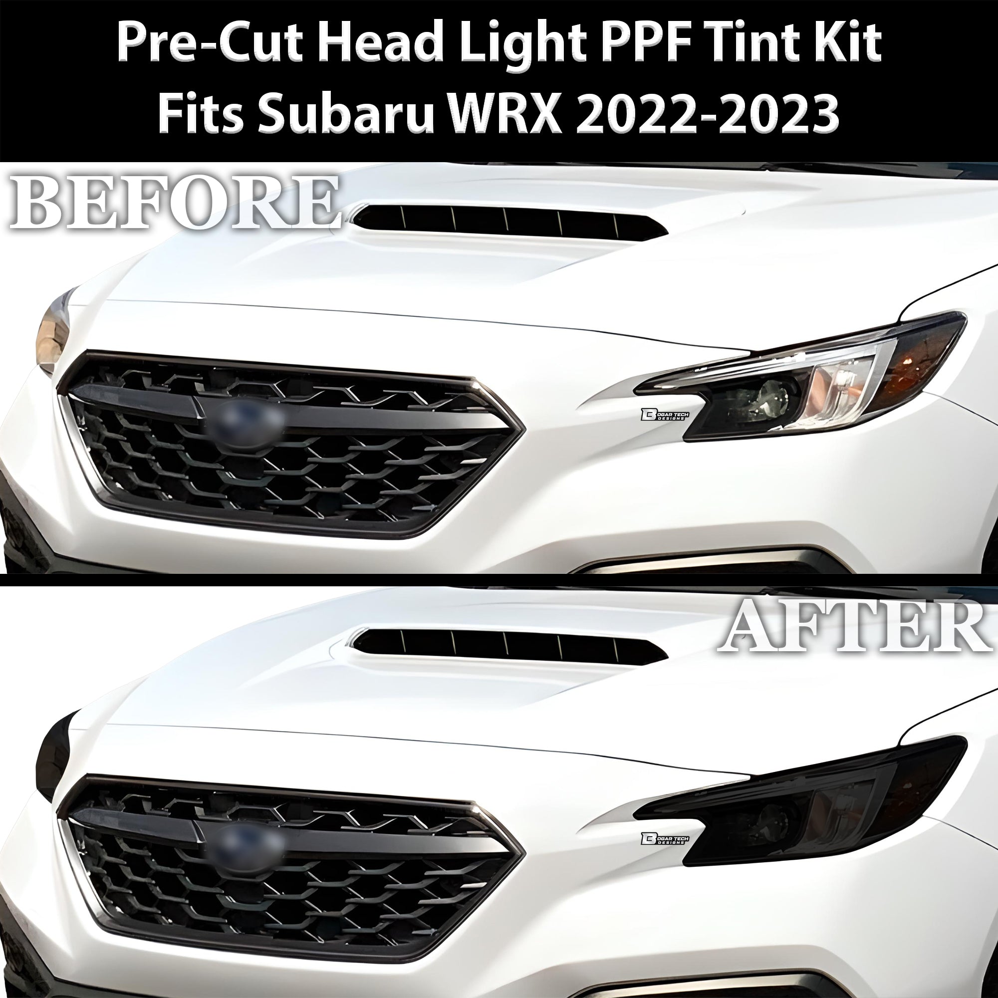 Full Headlight Taillight Precut Smoked PPF Tint Kit Overlay Film Fits Subaru WRX 2022-2025