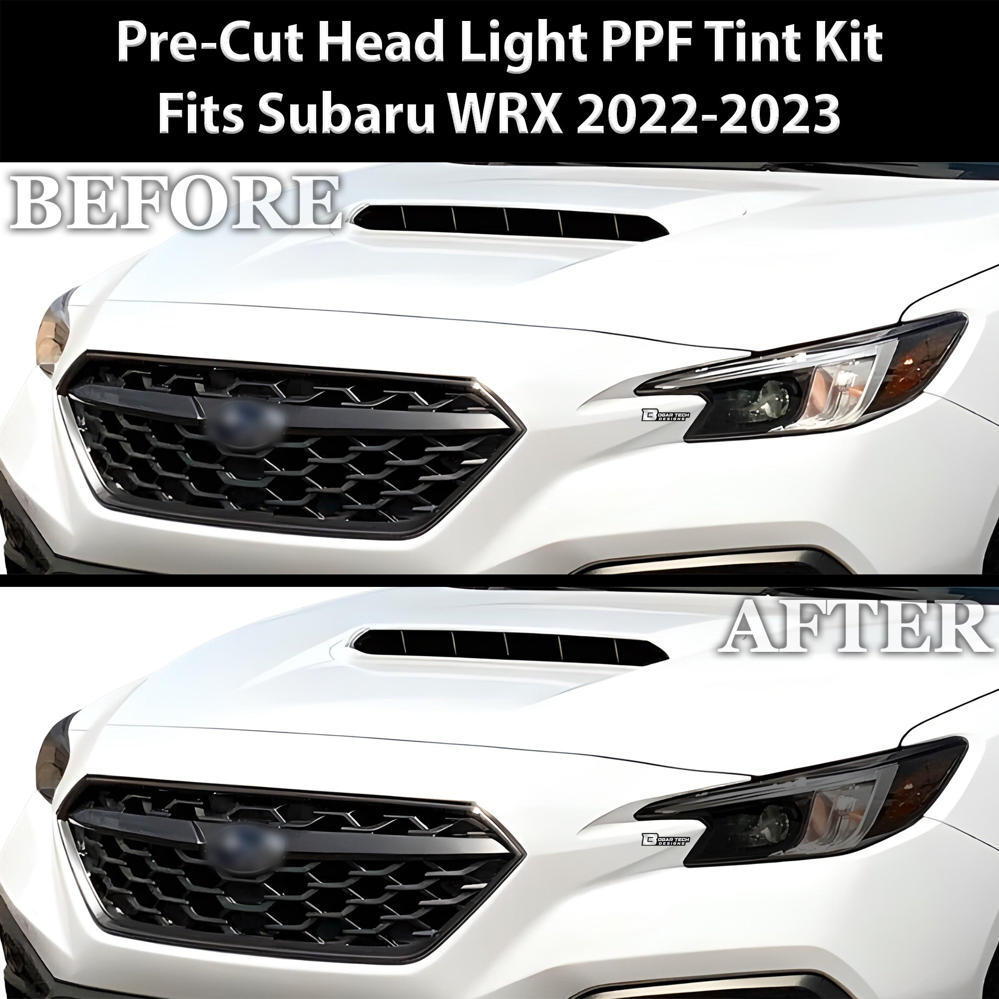 Full Headlight Taillight Precut Smoked PPF Tint Kit Overlay Film Fits Subaru WRX 2022-2025