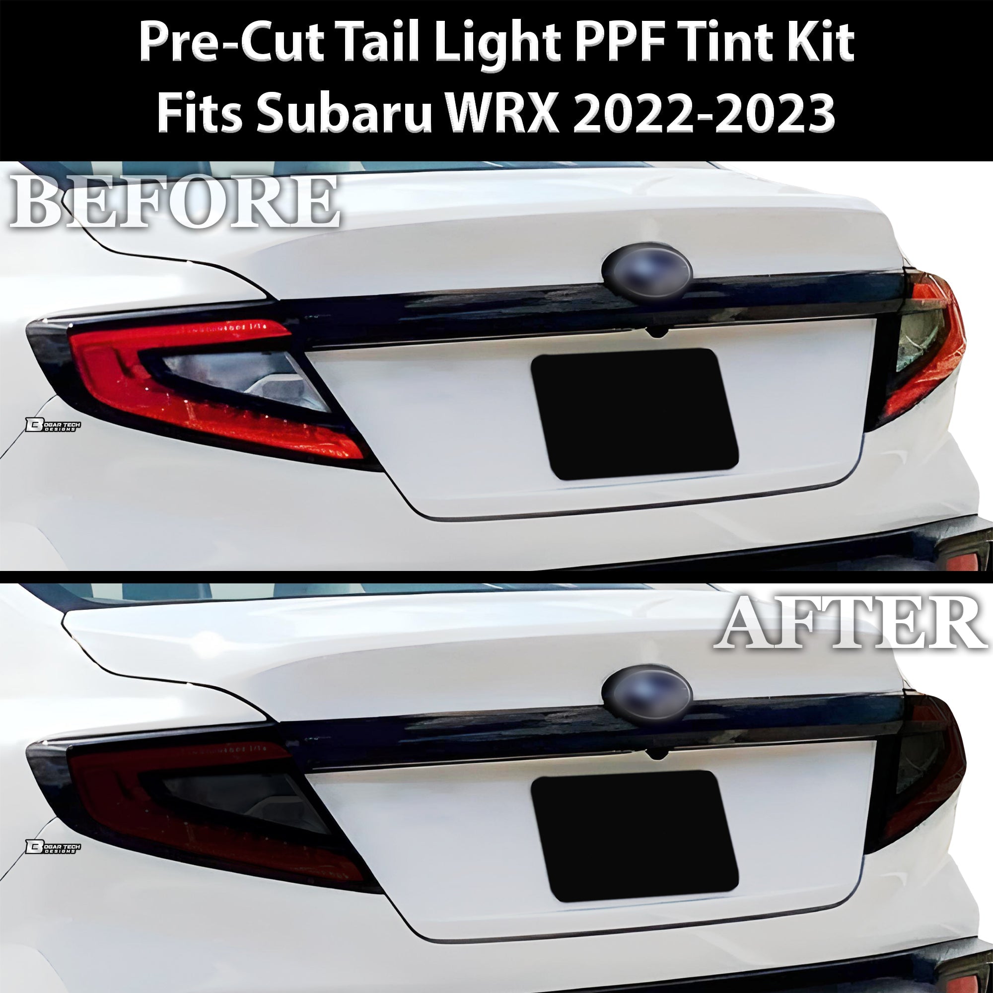 Full Headlight Taillight Precut Smoked PPF Tint Kit Overlay Film Fits Subaru WRX 2022-2025
