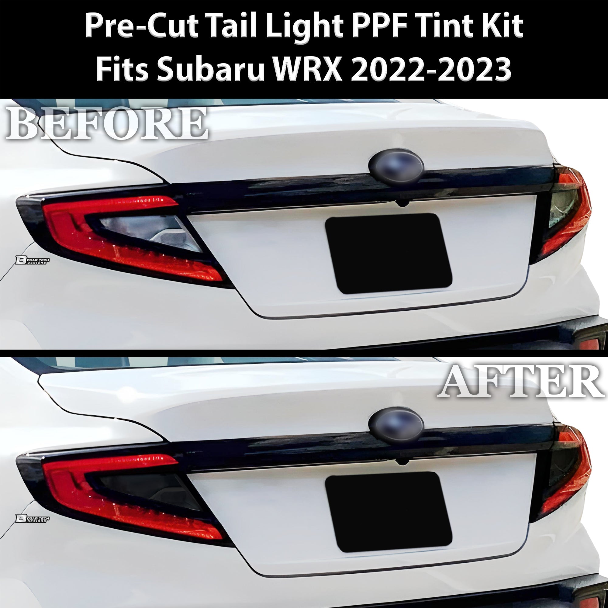 Full Headlight Taillight Precut Smoked PPF Tint Kit Overlay Film Fits Subaru WRX 2022-2025