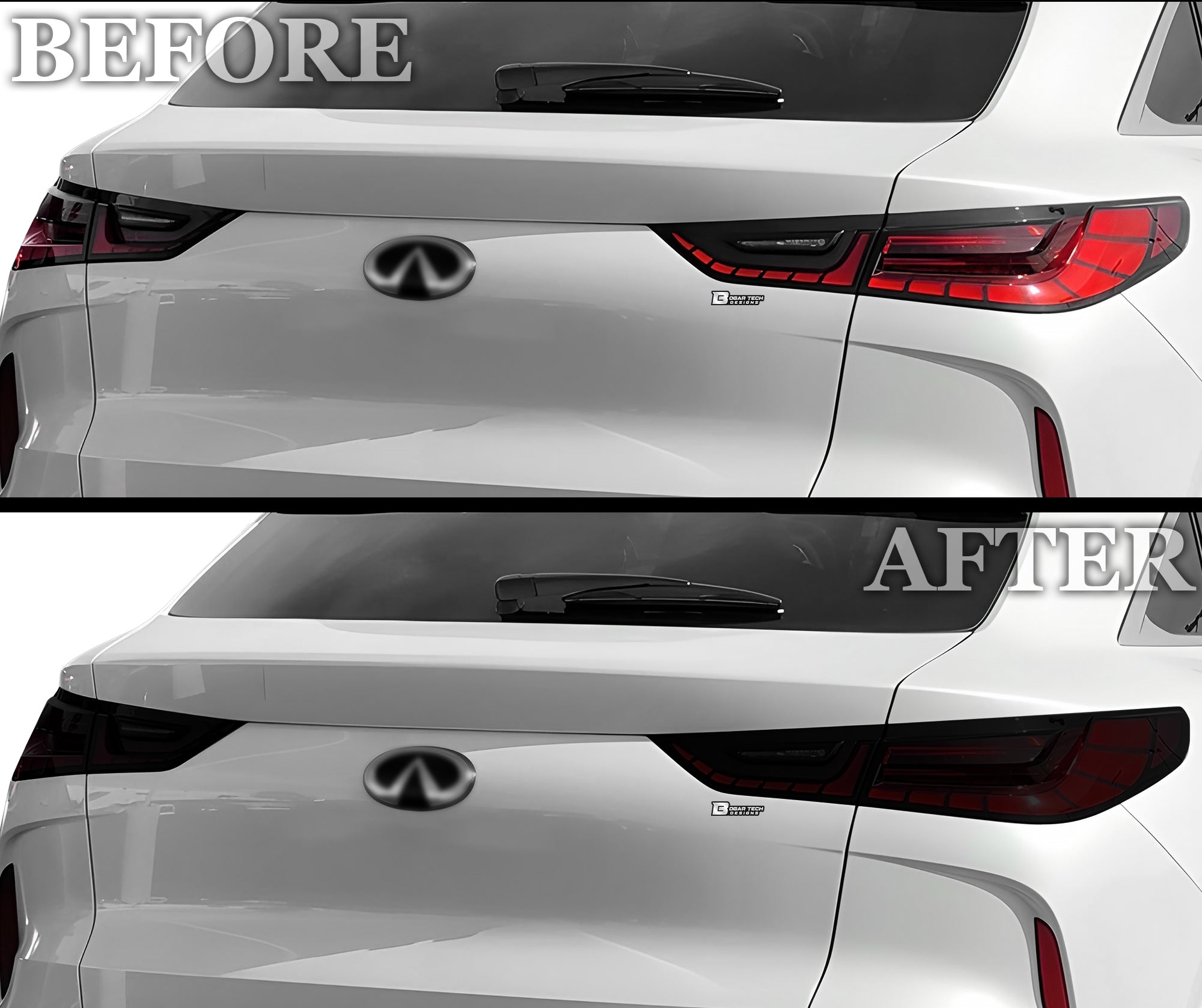 Full Headlight Taillight Precut Smoked PPF Tint Kit Film Overlay Fits Infiniti QX55 2022-2024 - 0