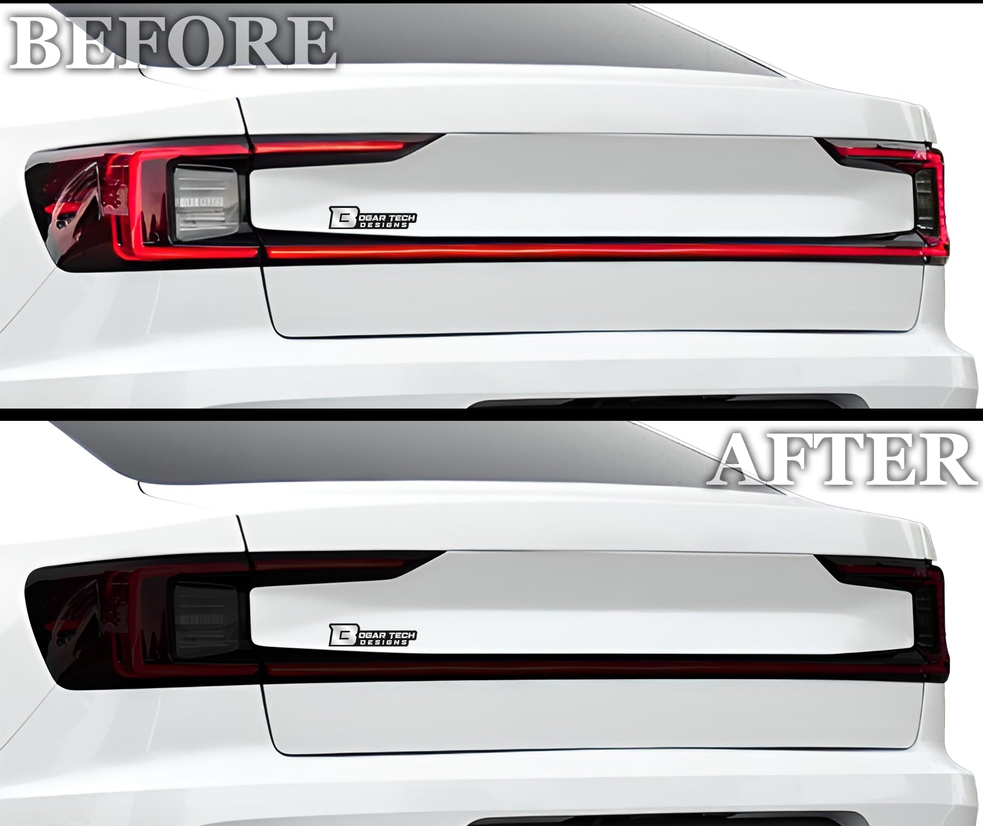 Full Headlight Taillight Precut Smoked PPF Tint Kit Overlay Film Fits Polestar 2 2020-2025 - 0