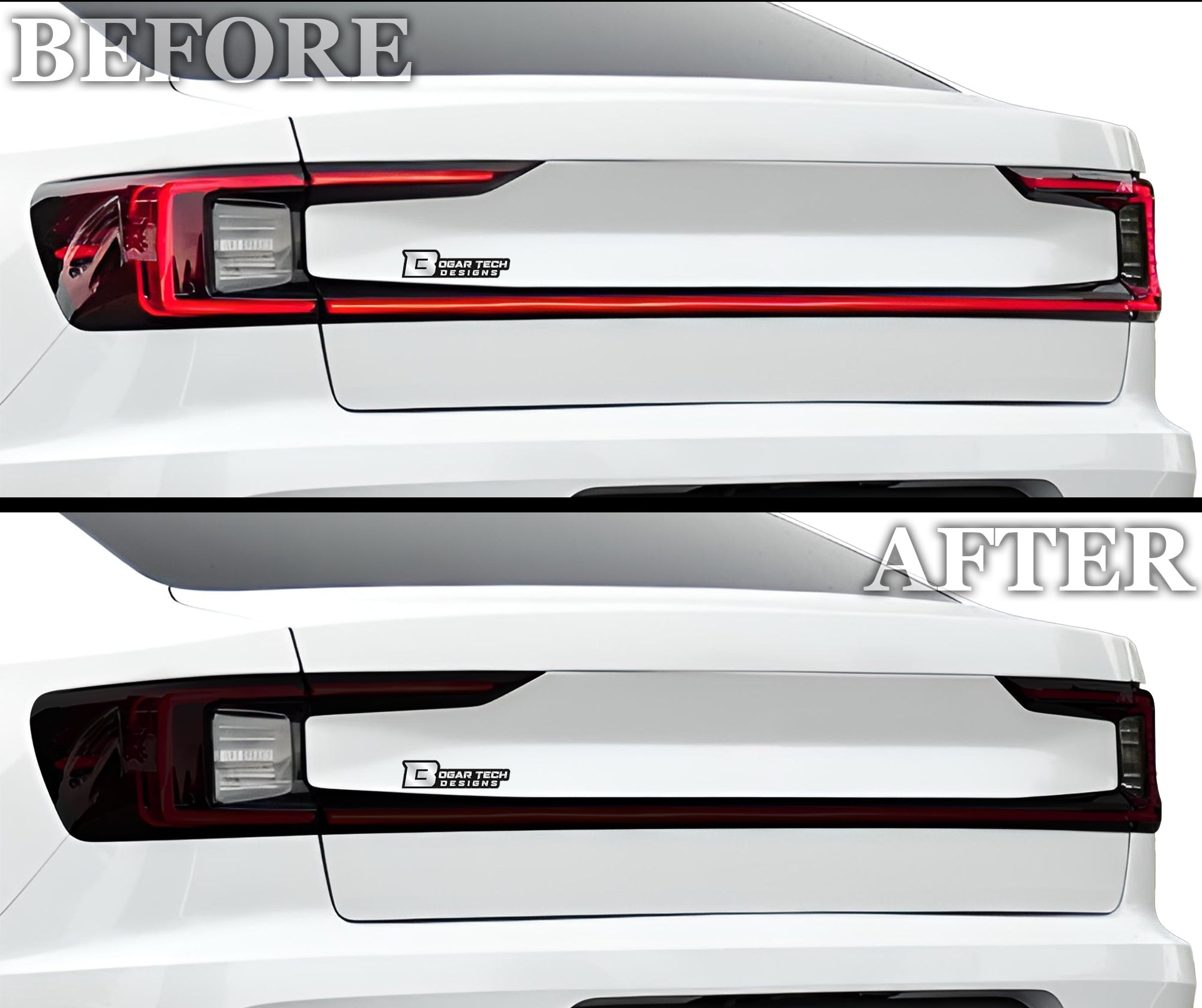 Full Headlight Taillight Precut Smoked PPF Tint Kit Overlay Film Fits Polestar 2 2020-2025