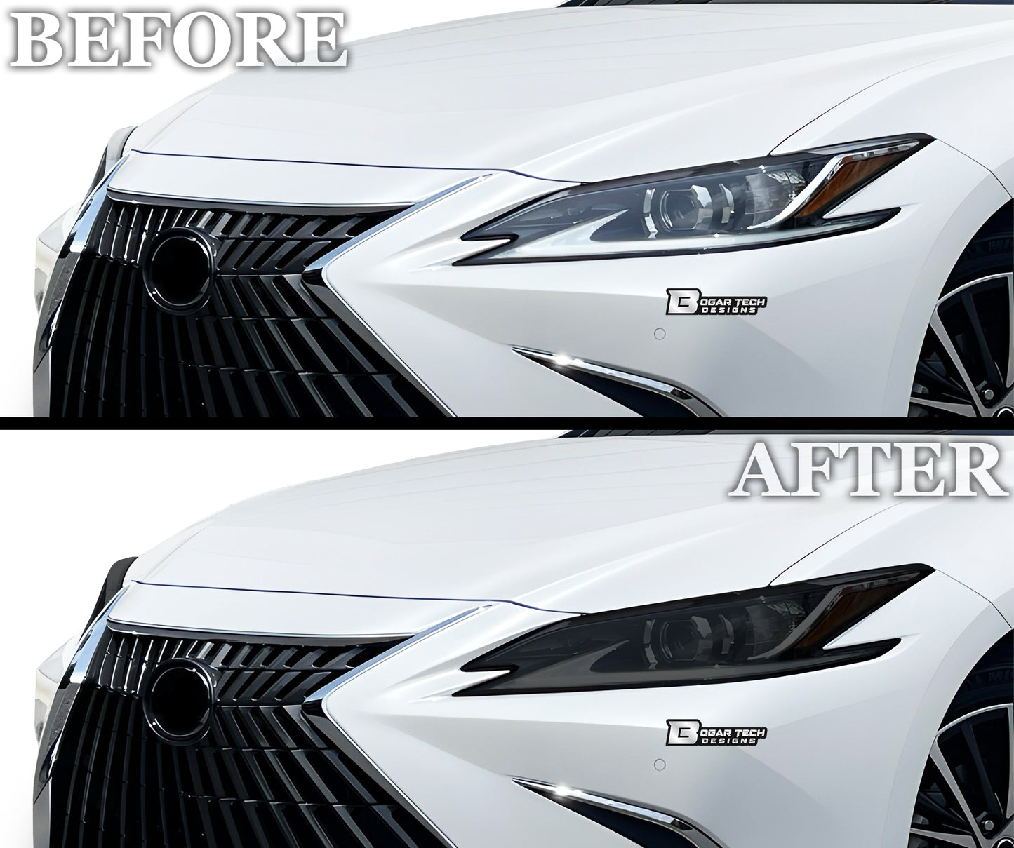 Full Headlight Taillight Precut Smoked PPF Tint Kit Film Overlay Fits Lexus ES 2019-2025