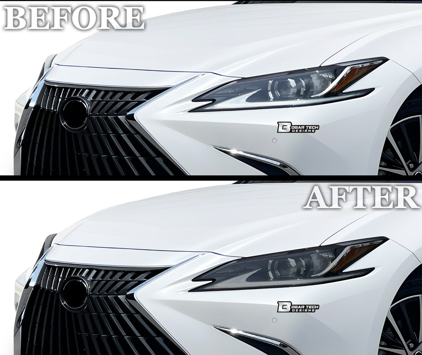 Full Headlight Taillight Precut Smoked PPF Tint Kit Film Overlay Fits Lexus ES 2019-2025