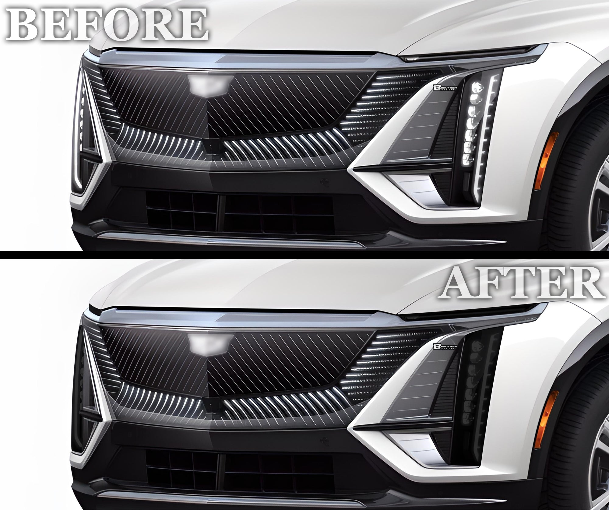 Full Headlight Taillight Precut Smoked PPF Tint Kit Film Overlay Fits Cadillac Lyriq 2023-2025