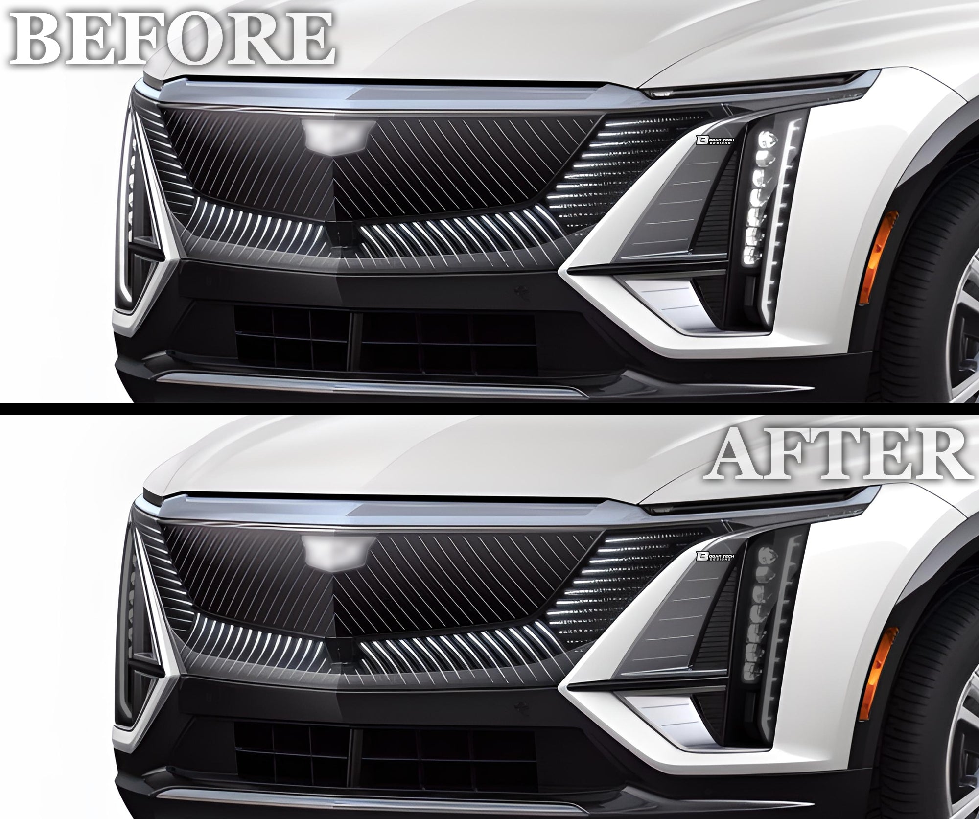 Full Headlight Taillight Precut Smoked PPF Tint Kit Film Overlay Fits Cadillac Lyriq 2023-2025