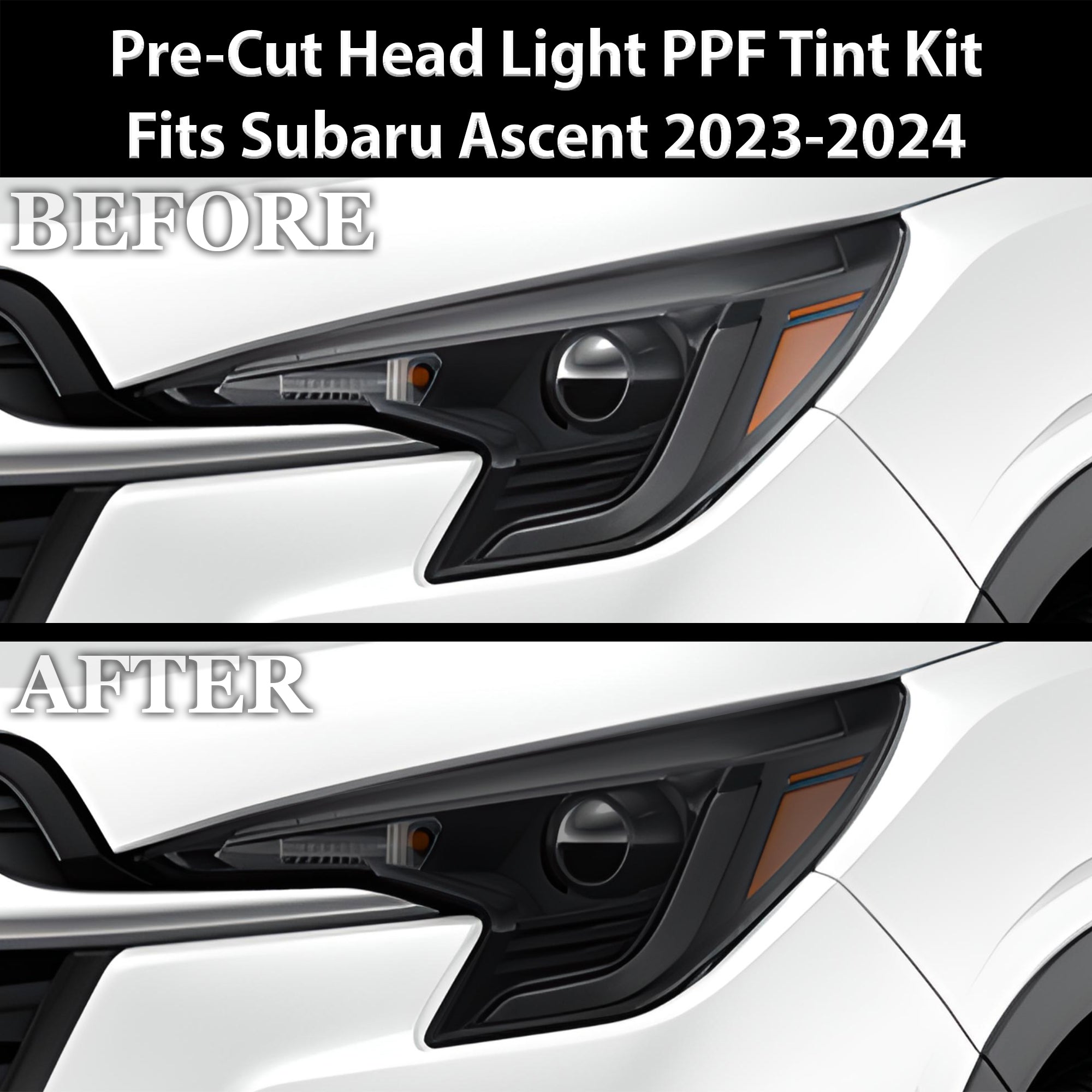 Full Headlight Taillight Precut Smoked PPF Tint Kit Film Overlay Fits Subaru Ascent 2023-2025