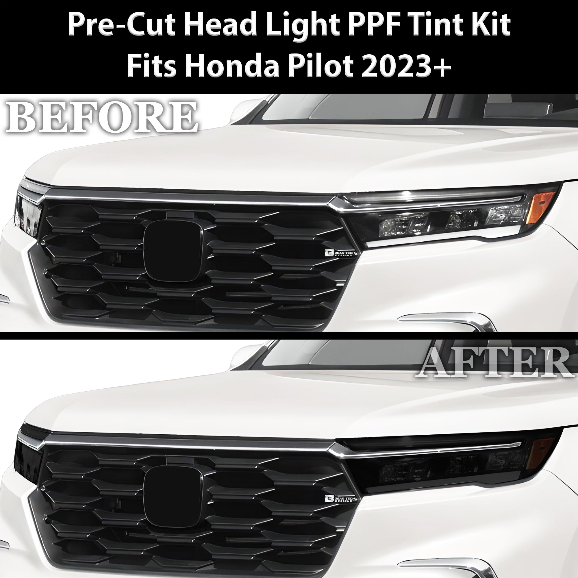 Full Headlight Taillight Precut Smoked PPF Tint Kit Film Overlay Fits Honda Pilot 2023-2025
