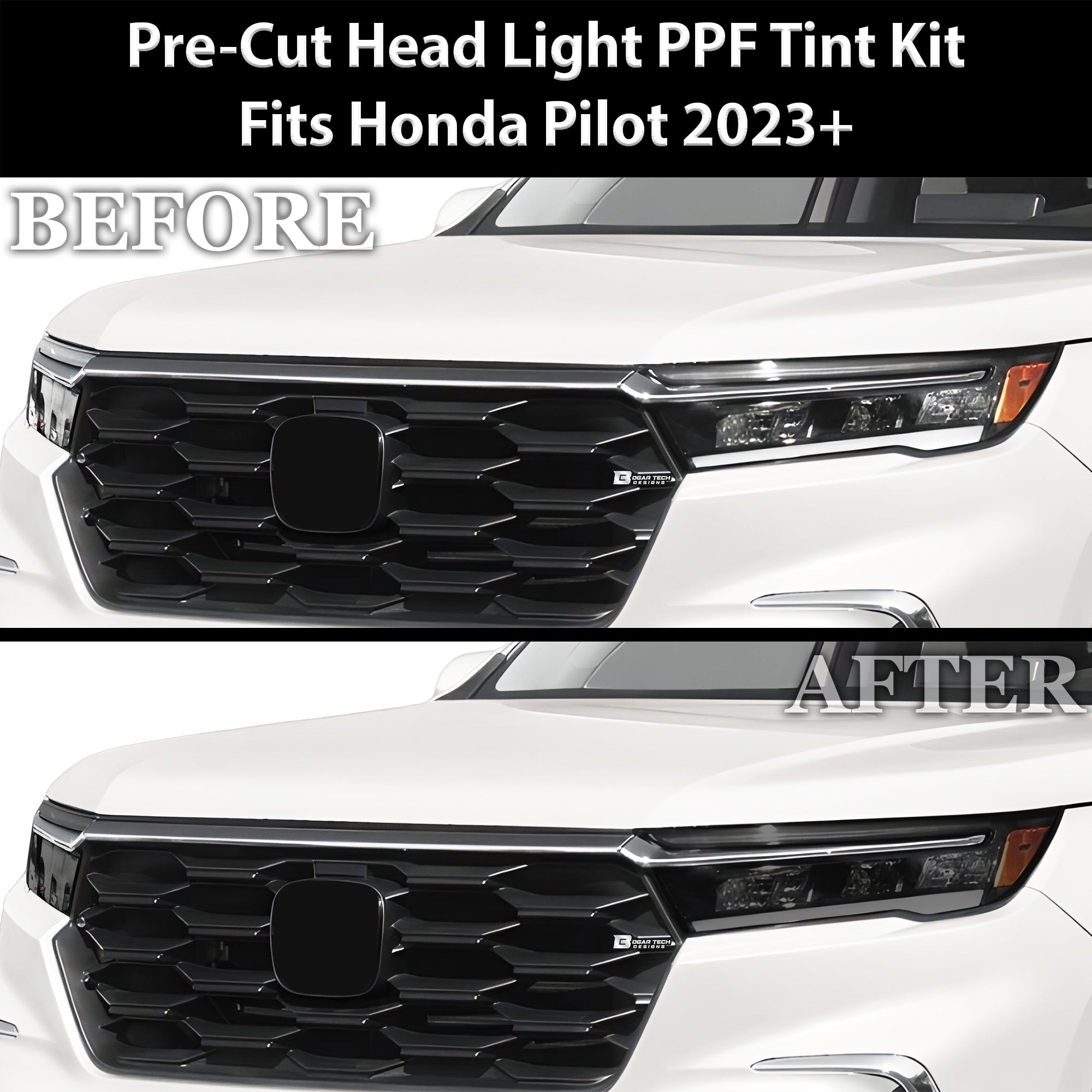 Full Headlight Taillight Precut Smoked PPF Tint Kit Film Overlay Fits Honda Pilot 2023-2025