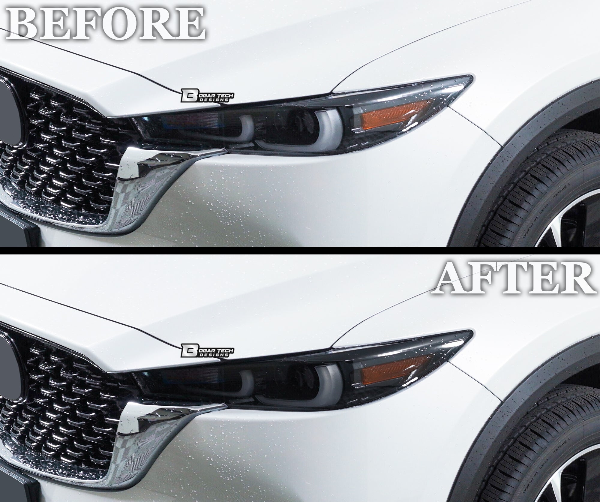 Full Headlight Taillight Precut Smoked PPF Tint Kit Film Overlay Fits Mazda CX-5 2022-2025