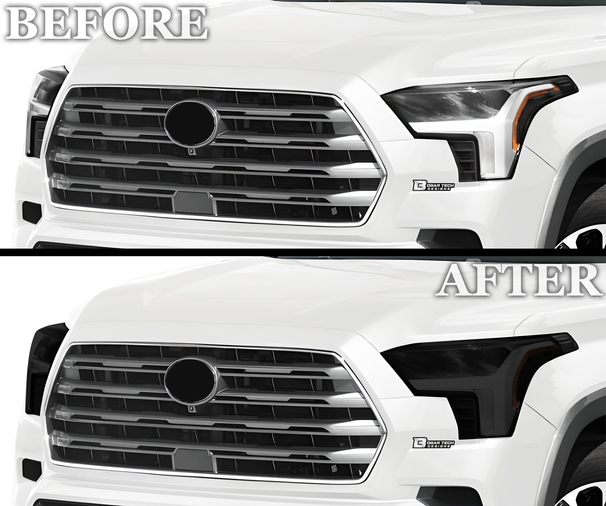 Full Headlight Taillight Precut Smoked PPF Tint Kit Film Overlay Fits Toyota Sequoia 2023-2025