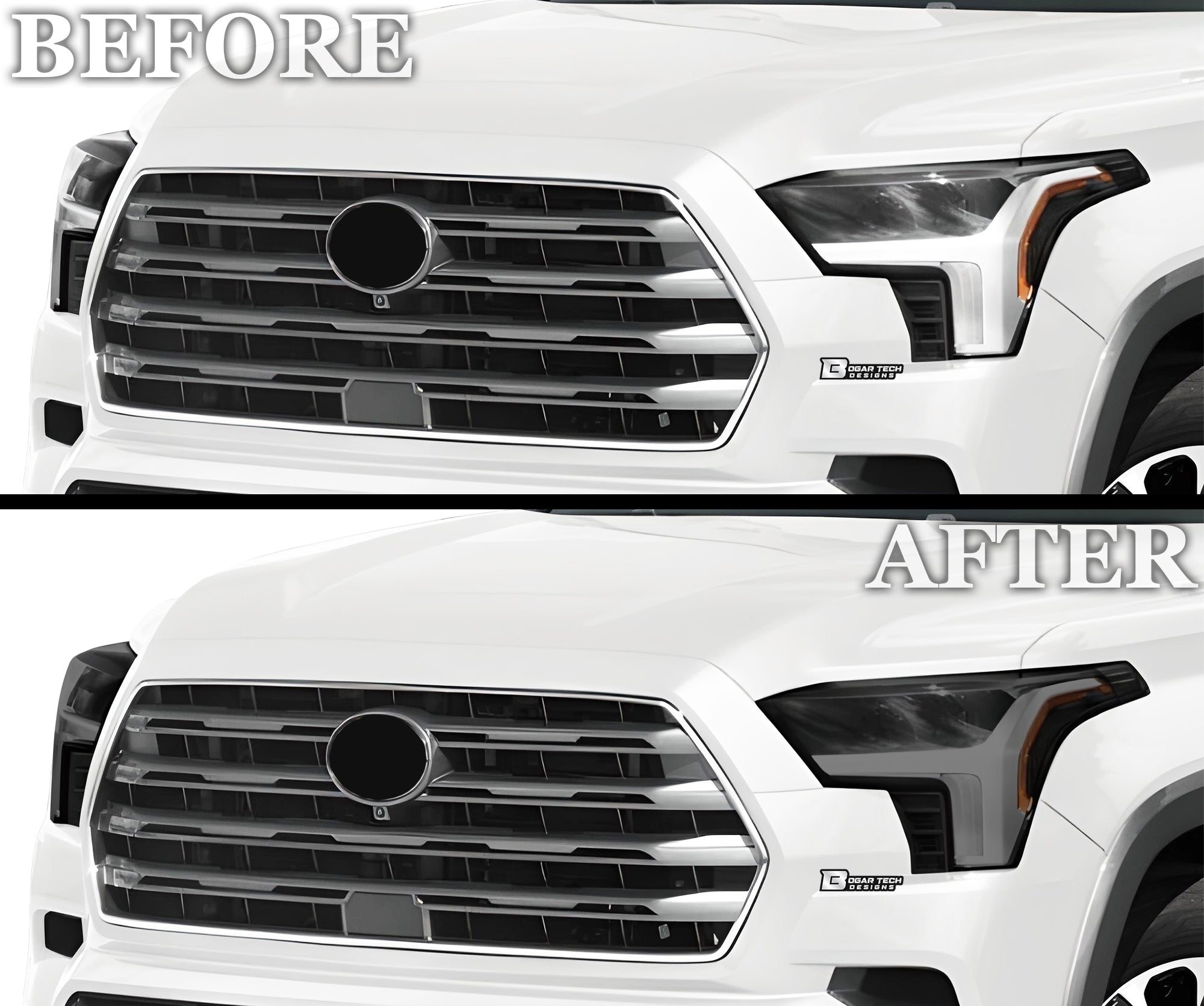 Full Headlight Taillight Precut Smoked PPF Tint Kit Film Overlay Fits Toyota Sequoia 2023-2025