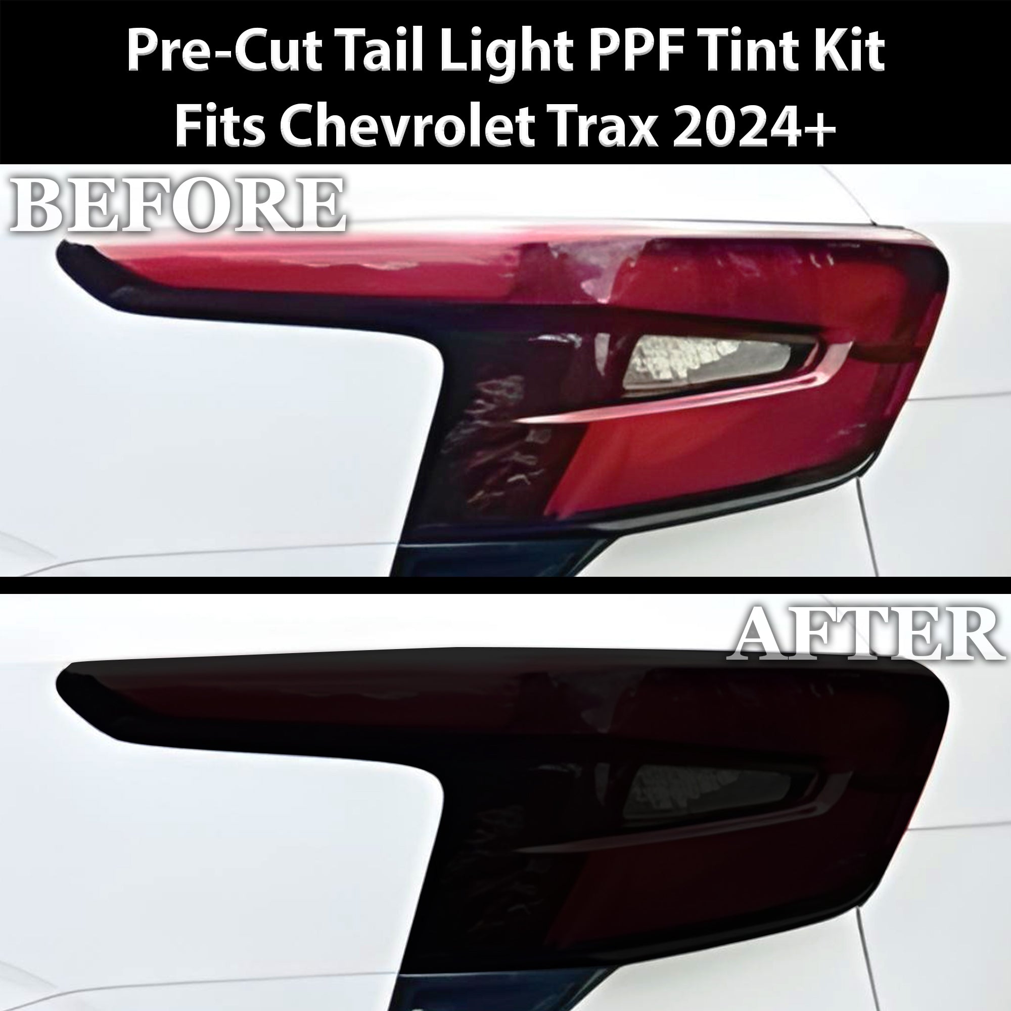Full Headlight Taillight Precut Smoked PPF Tint Kit Film Overlay Fits Chevrolet Trax 2024-2025 - 0