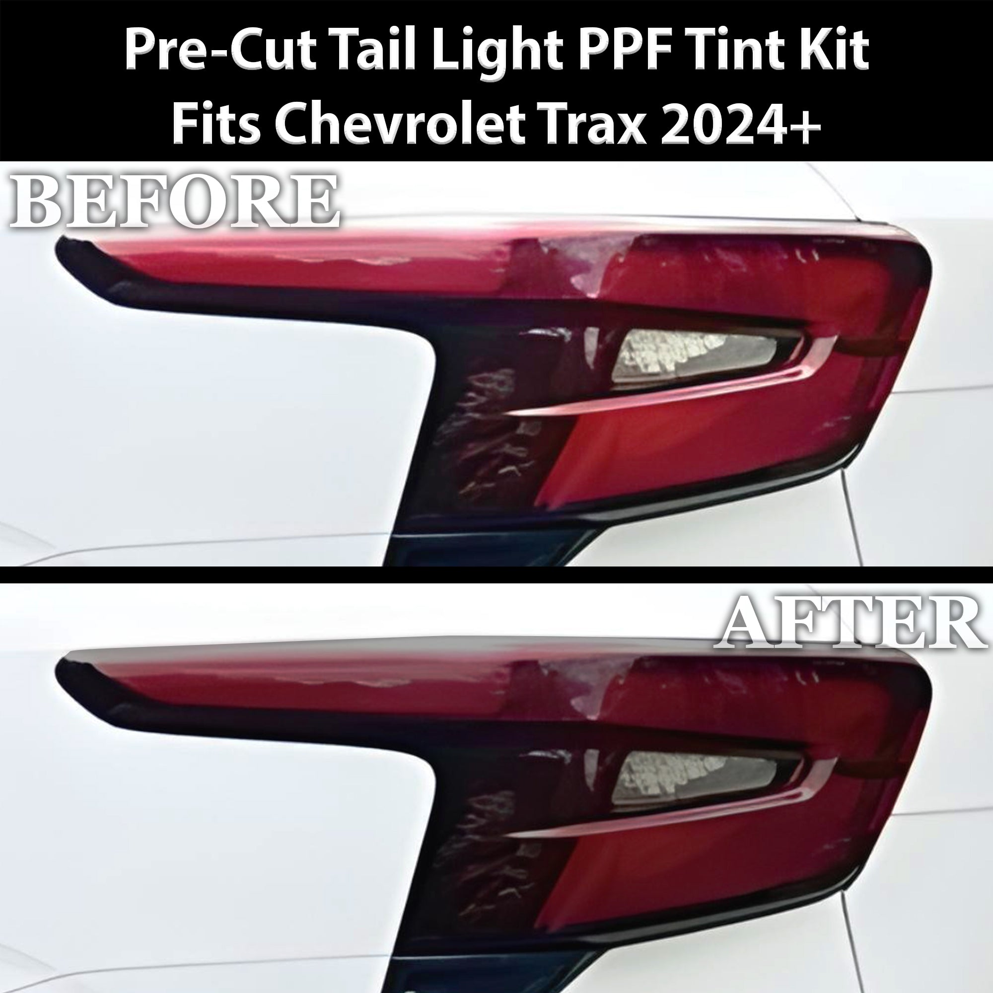Full Headlight Taillight Precut Smoked PPF Tint Kit Film Overlay Fits Chevrolet Trax 2024-2025