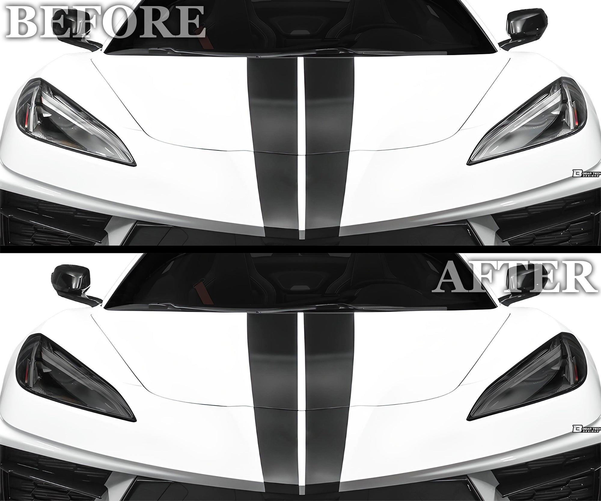 Full Headlight Taillight Precut Smoked PPF Tint Kit Film Overlay Fits Chevy Corvette C8 2020-2025