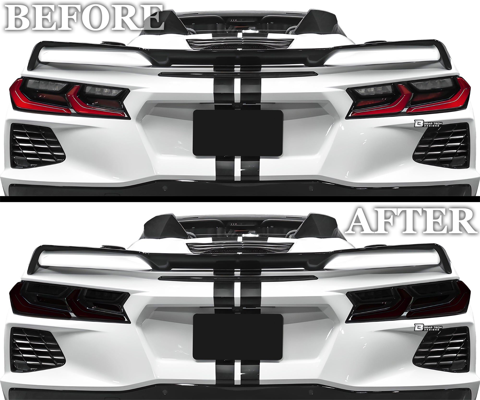 Full Headlight Taillight Precut Smoked PPF Tint Kit Film Overlay Fits Chevy Corvette C8 2020-2025