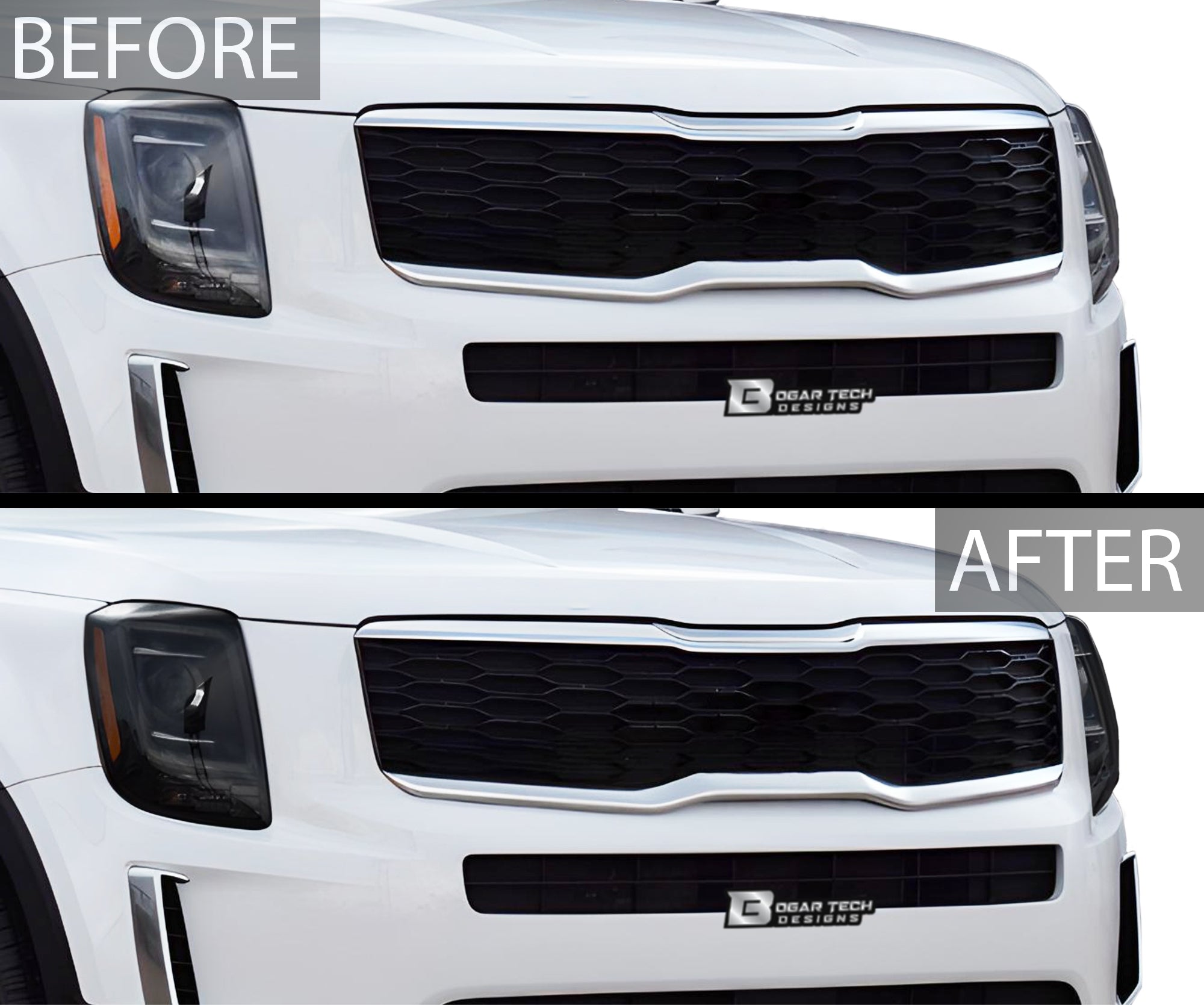 Full Headlight Taillight Precut Smoked PPF Tint Kit Film Overlay Fits Kia Telluride 2020-2025