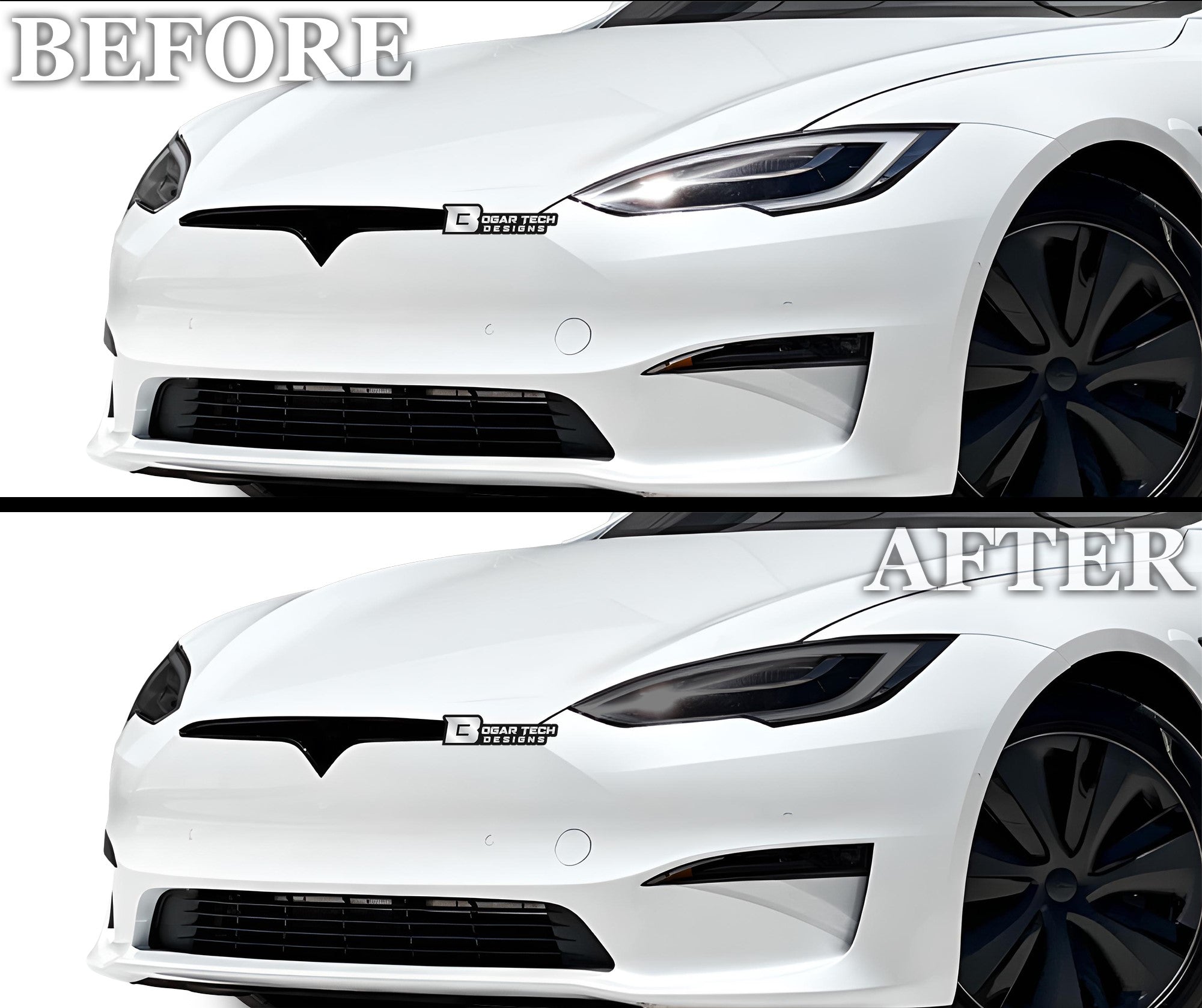 Full Headlight Taillight Precut Smoked PPF Tint Kit Film Overlay Fits Tesla Model S 2017-2025
