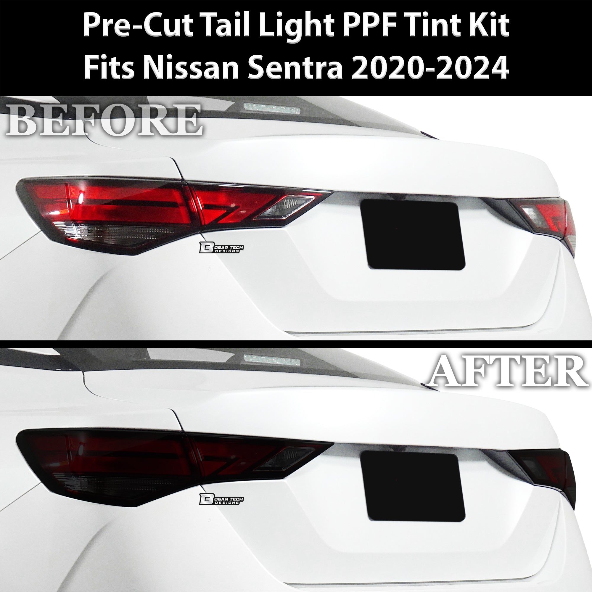 Full Headlight Taillight Precut Smoked PPF Tint Kit Overlay Film Fits Nissan Sentra 2020-2025