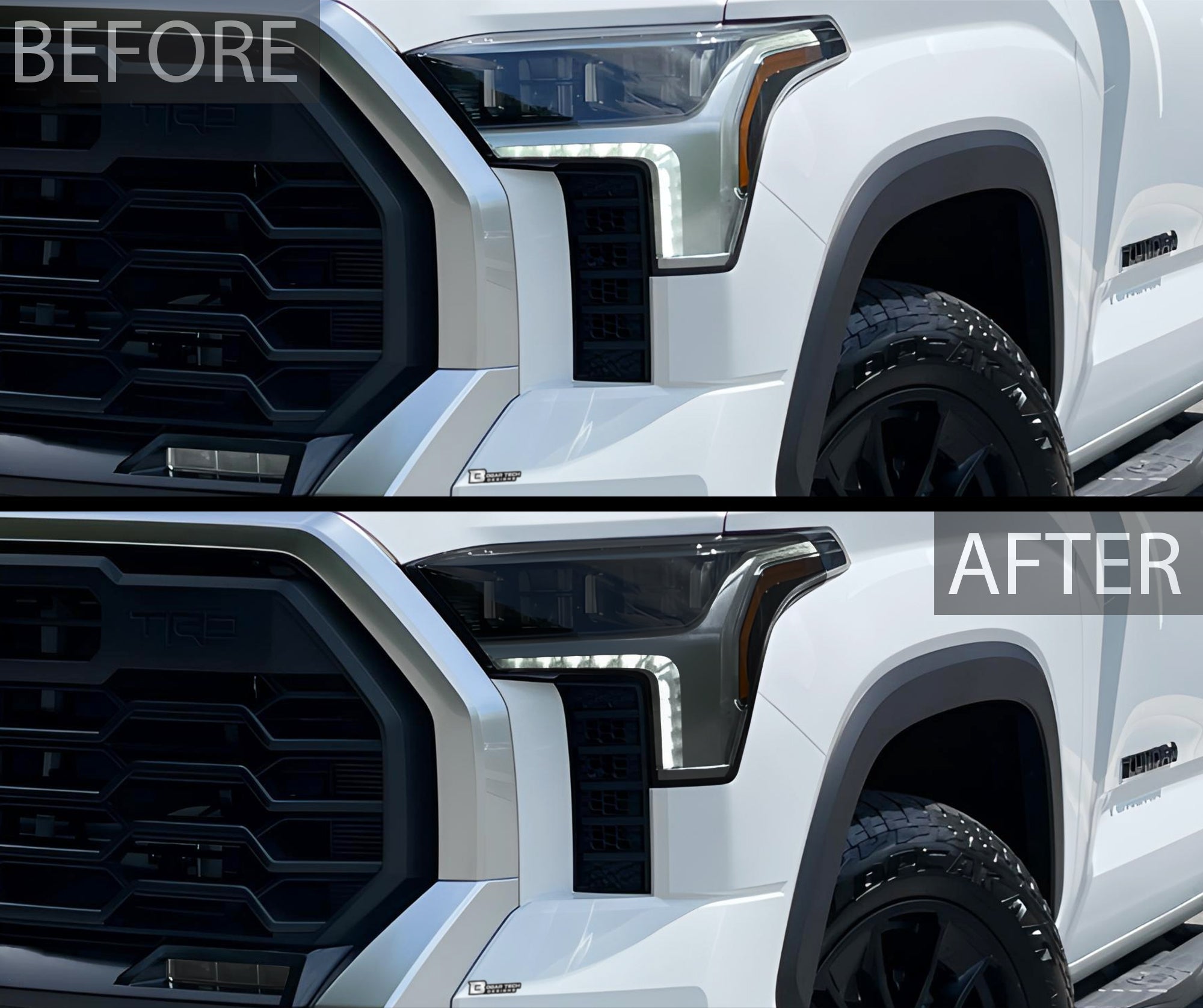 Full Headlight Taillight Precut Smoked PPF Tint Kit Film Overlay Fits Toyota Tundra 2022-2025