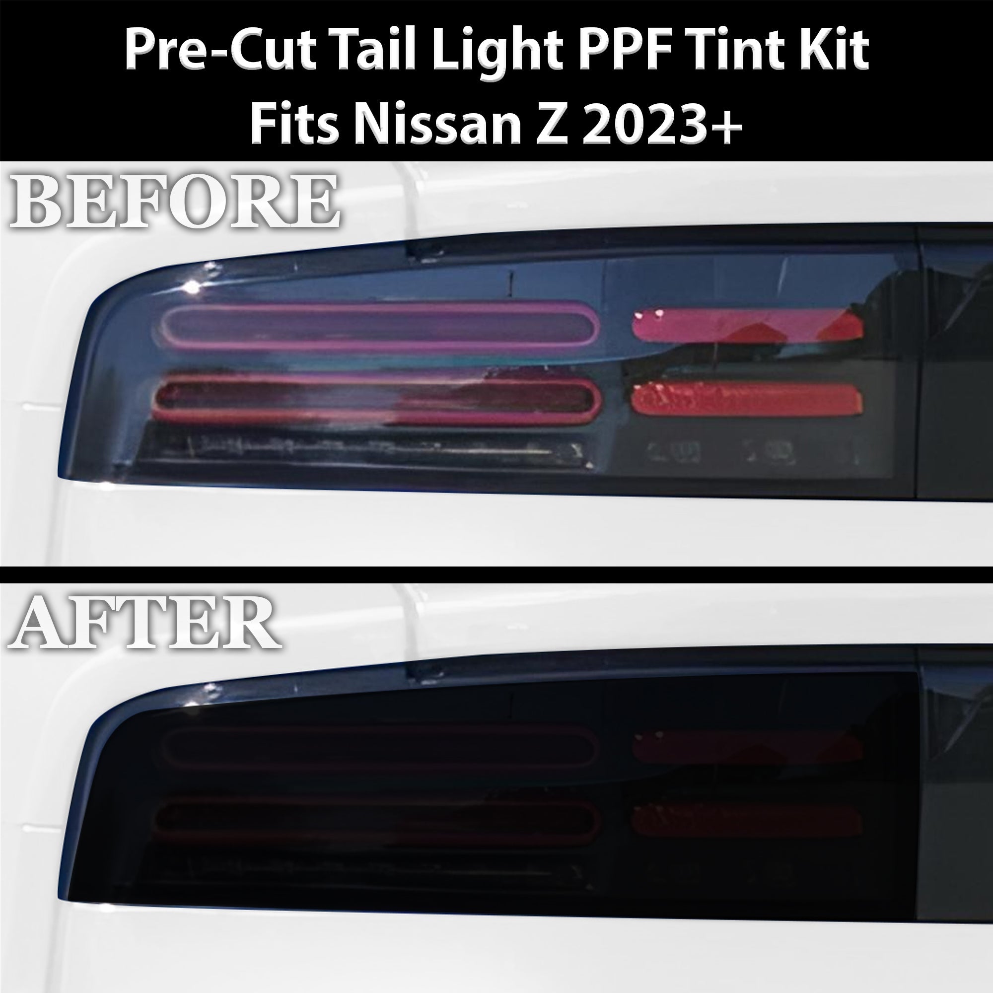 Full Headlight Taillight Precut Smoked PPF Tint Kit Film Overlay Fits Nissan Z 2023-2025 - 0