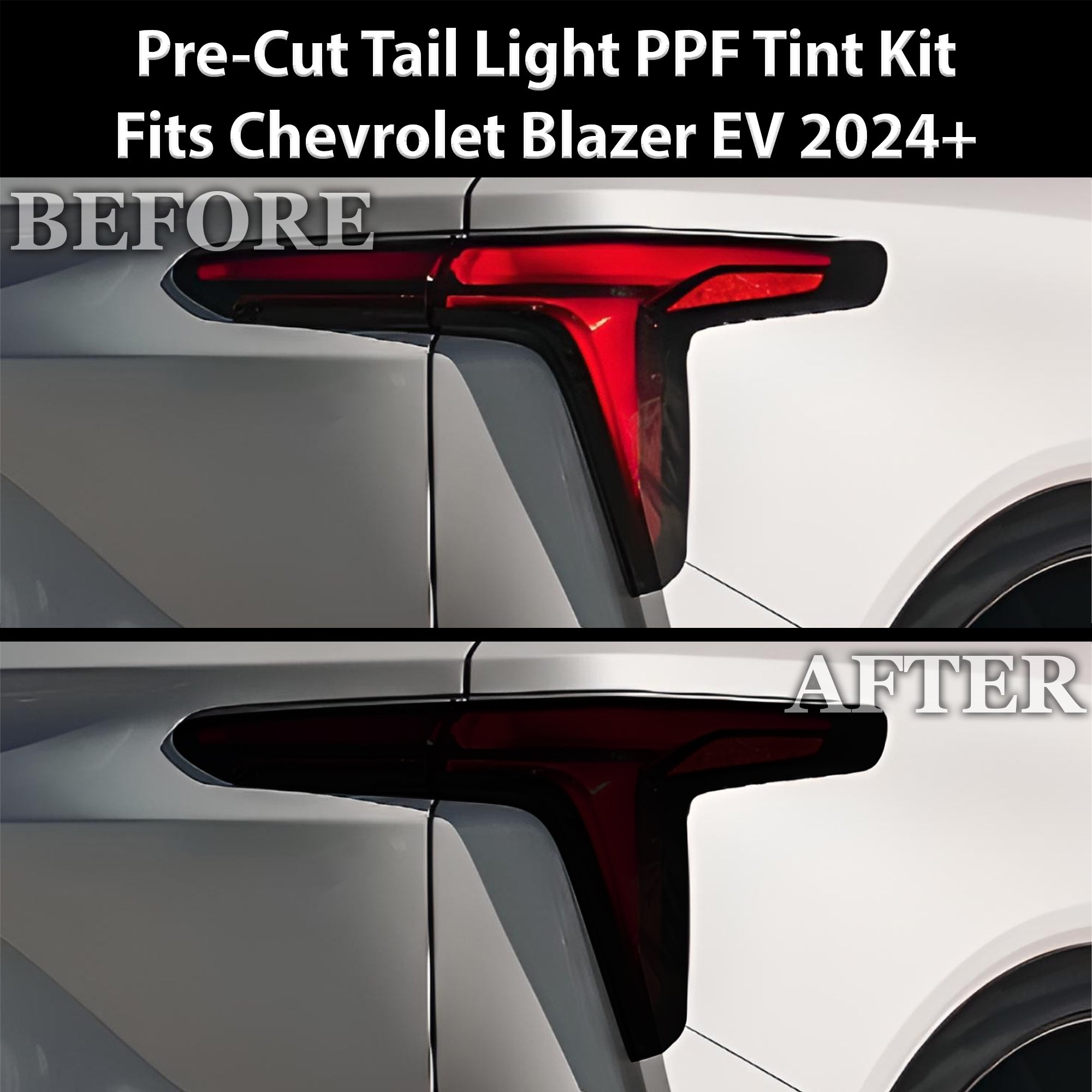 Fits Chevrolet Blazer EV 2024-2025 Full Headlight Taillight Precut Smoked PPF Tint Kit Film Overlay - 0