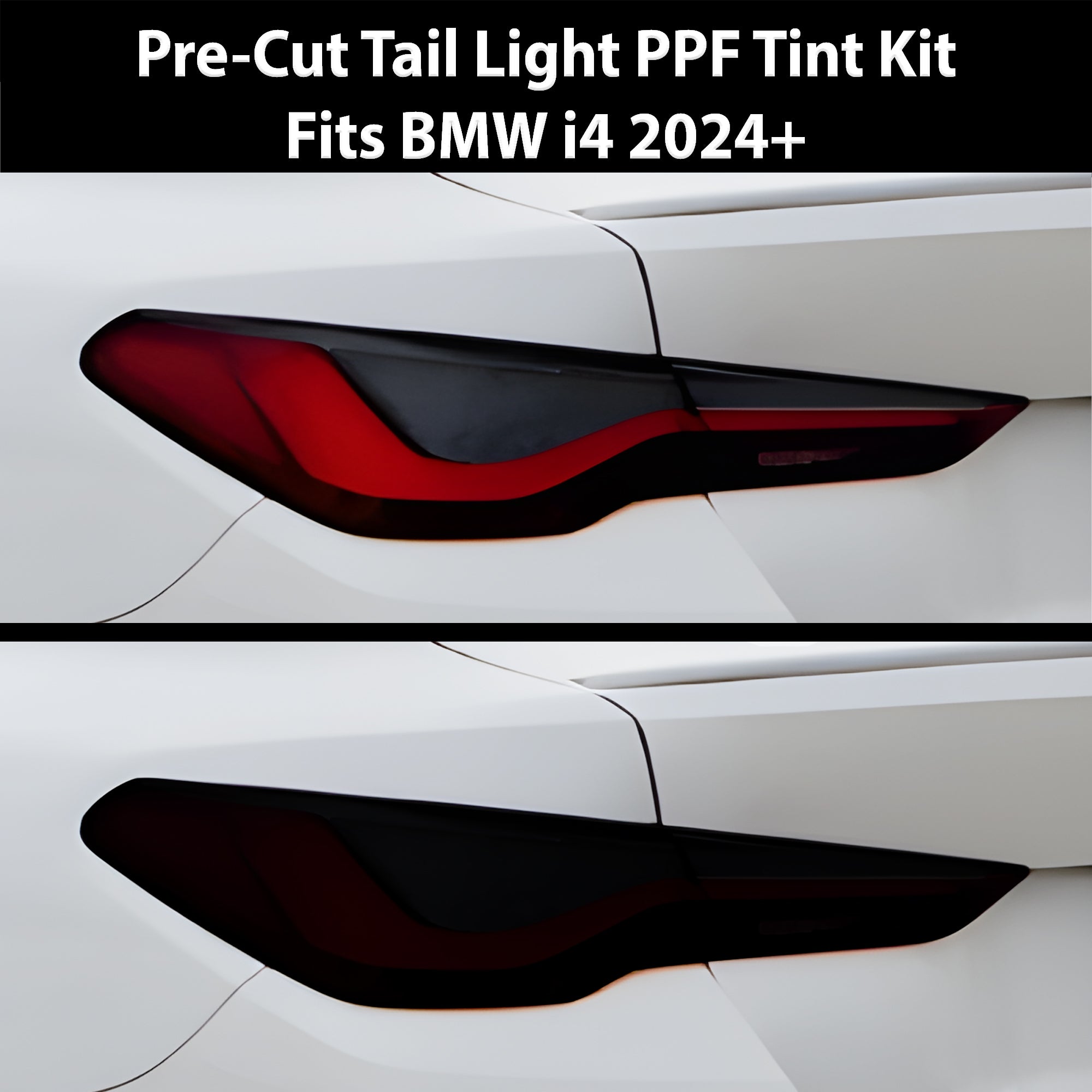 Fits BMW i4 2022-2025 Full Headlight Taillight Precut Smoked PPF Tint Kit Film Overlay - 0