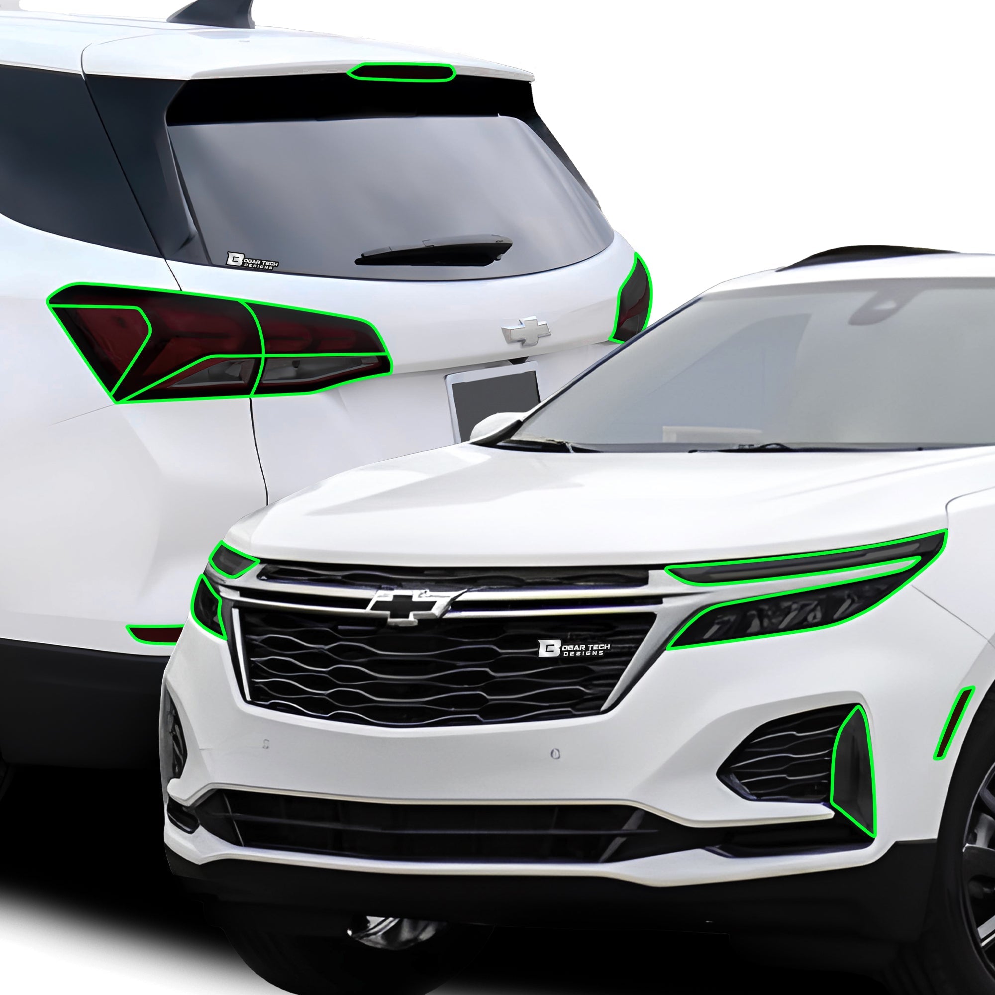 Full Headlight Taillight Precut Smoked PPF Tint Kit Film Overlay Fits Chevrolet Equinox 2022-2024