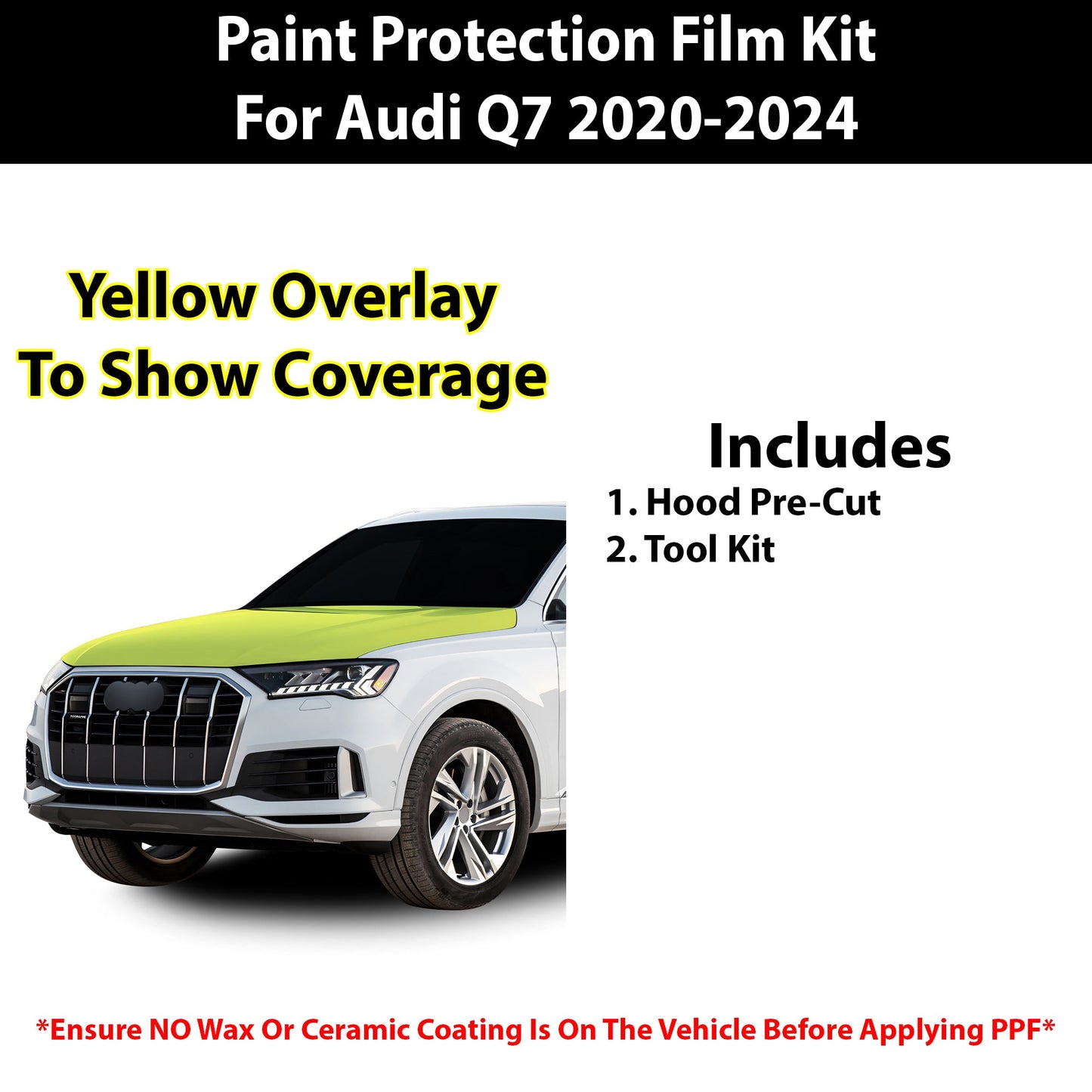 Fits Audi Q7 2020+ Precut Premium Paint Protection Film Clear Bra PPF Decal Film Kit