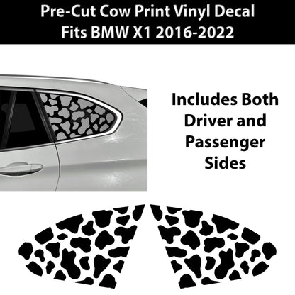 Fits BMW X1 2016-2022 Animal Leopard Cheetah Cow Window Vinyl Decal Stickers
