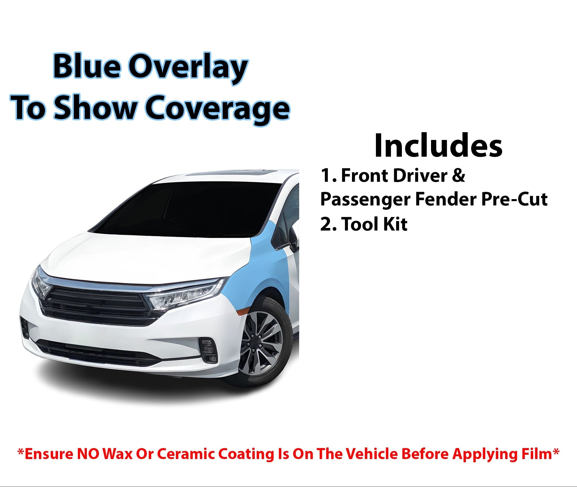 Fits Honda Odyssey 2021-2024 Precut Premium Paint Protection Film Clear Bra PPF Decal Film Kit Cover