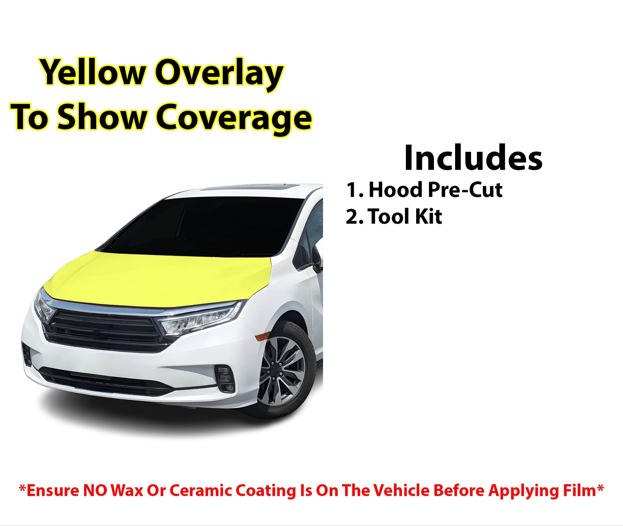 Fits Honda Odyssey 2021-2024 Precut Premium Paint Protection Film Clear Bra PPF Decal Film Kit Cover