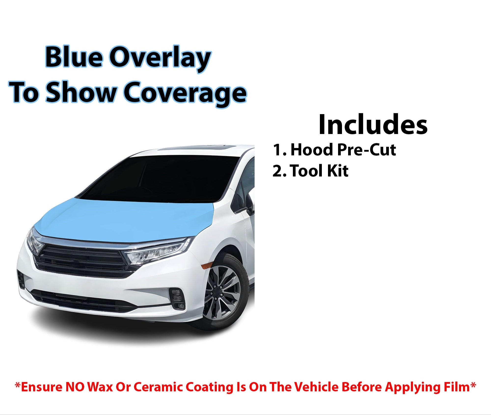 Fits Honda Odyssey 2021-2024 Precut Premium Paint Protection Film Clear Bra PPF Decal Film Kit Cover