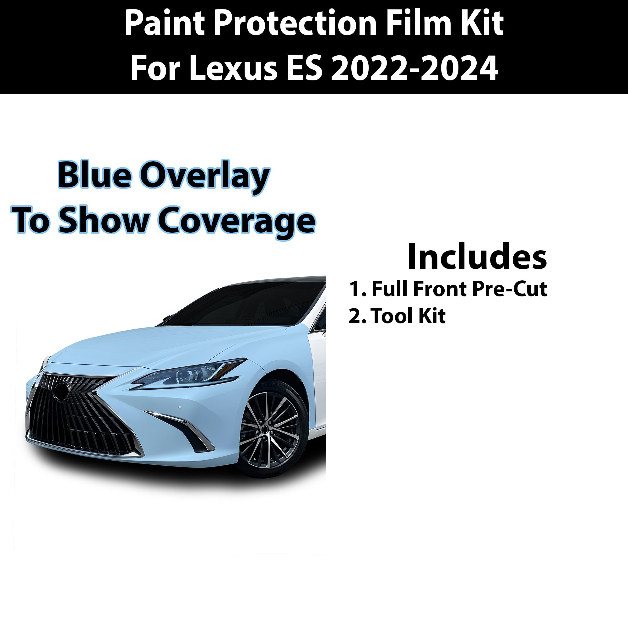 Precut Premium Paint Protection Film Clear Bra PPF Decal Film Kit Cover Fits Lexus ES 300 350 2022 2023 2024 - 0