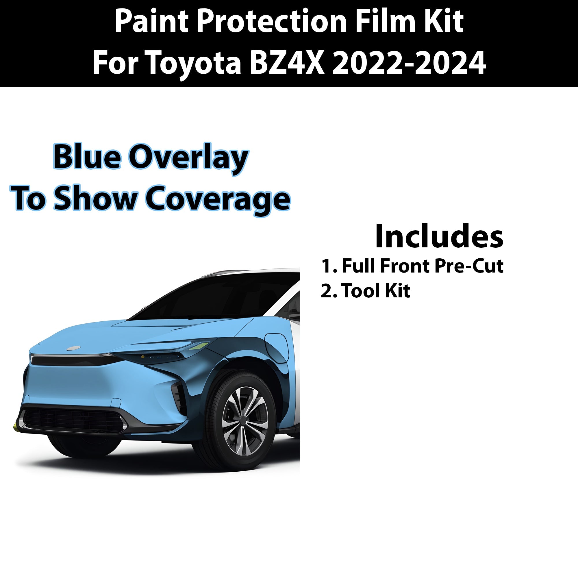 Precut Premium Paint Protection Film Clear Bra PPF Decal Film Kit Cover Fits Toyota BZ4X 2022-2024 - 0