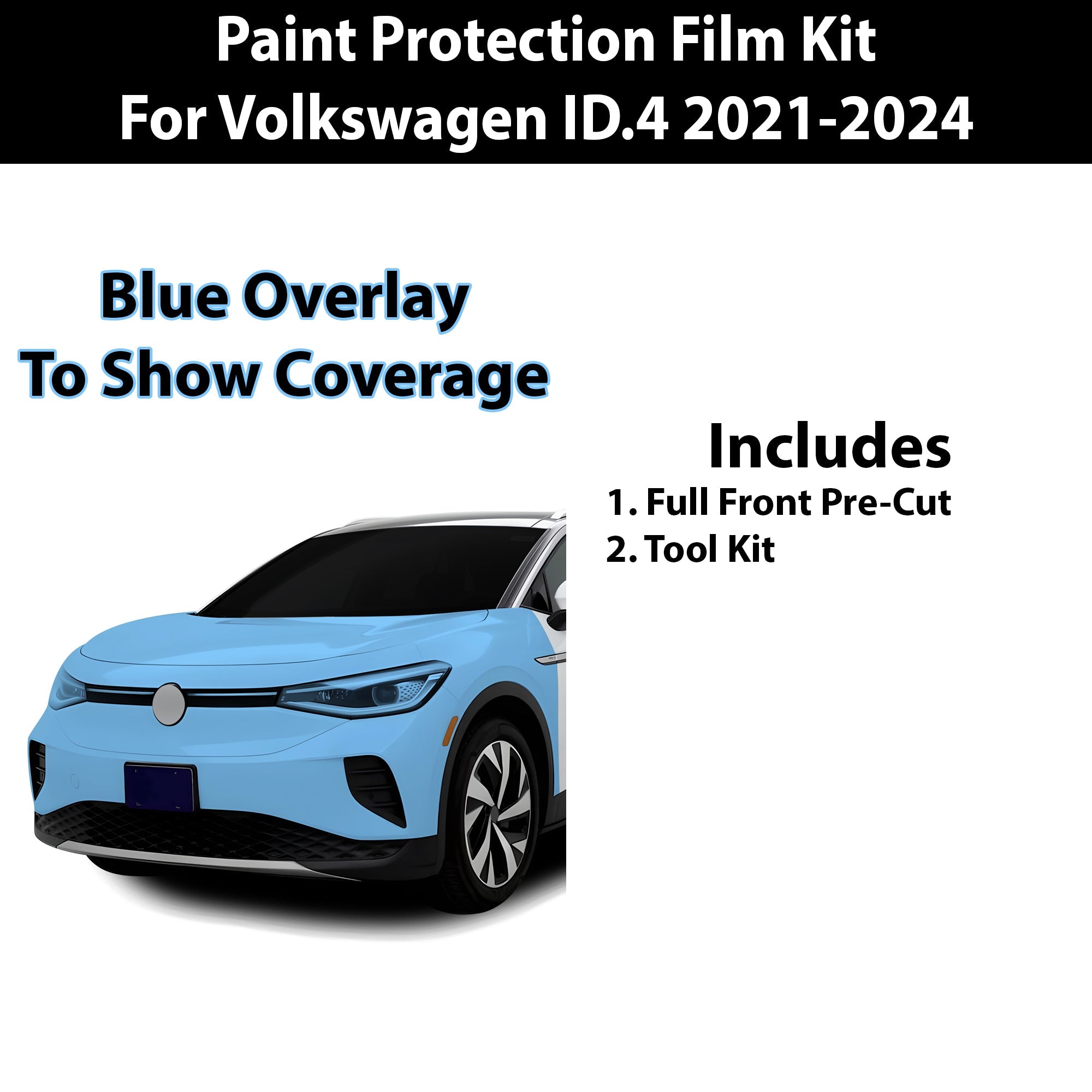 Precut Premium Paint Protection Film Clear Bra PPF Decal Film Kit Cover Fits Volkswagen ID.4 2021-2024 - 0
