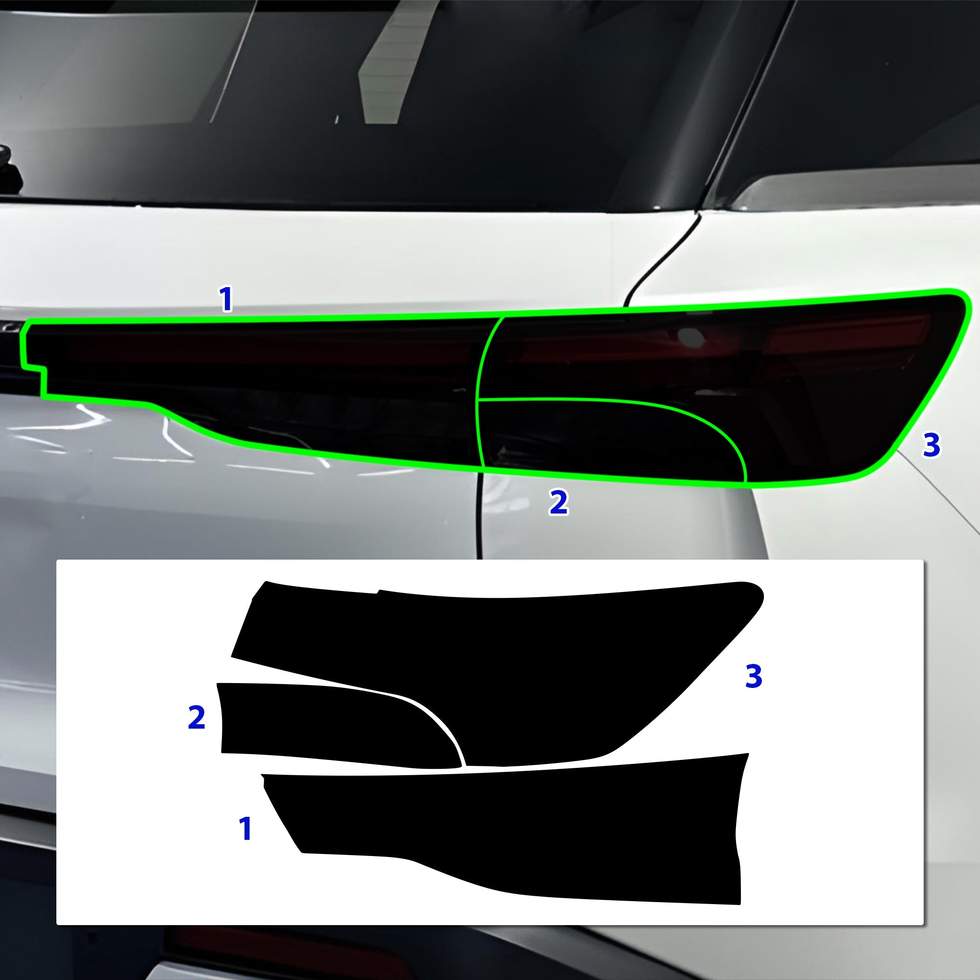 Full Headlight Taillight Precut Smoked PPF Tint Kit Film Overlay Fits Infiniti QX60 2022-2024