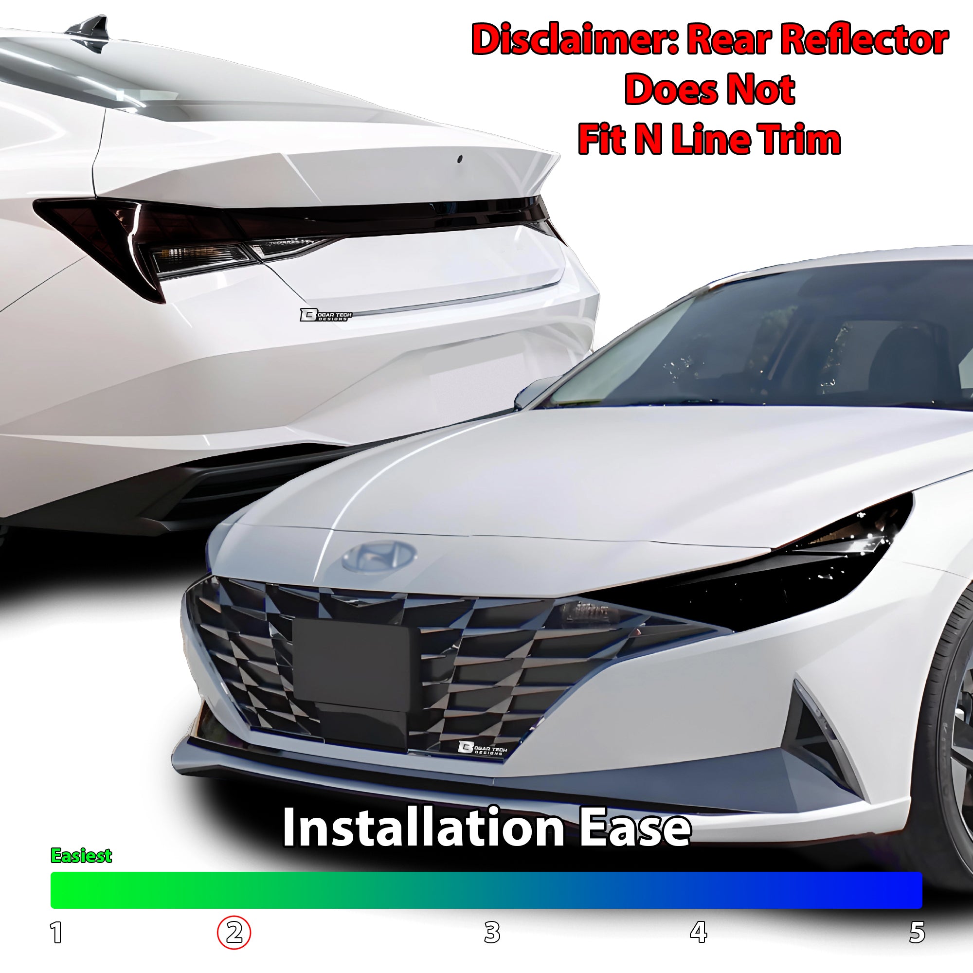 Full Headlight Taillight Precut Smoked PPF Tint Kit Film Overlay Fits Hyundai Elantra 2021-2025 - 0