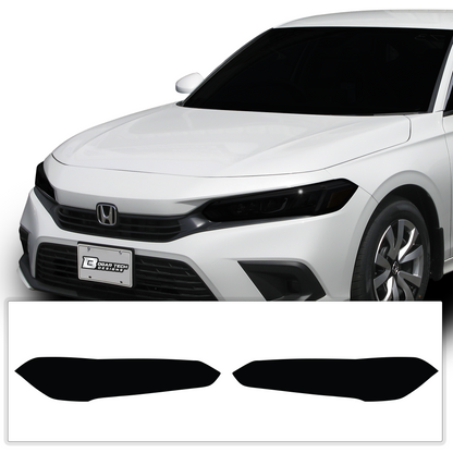 HeadLight Reverse Light Reflector Taillight Smoke Tint Overlay Fits Honda Civic Sedan Hatchback 2022-2025