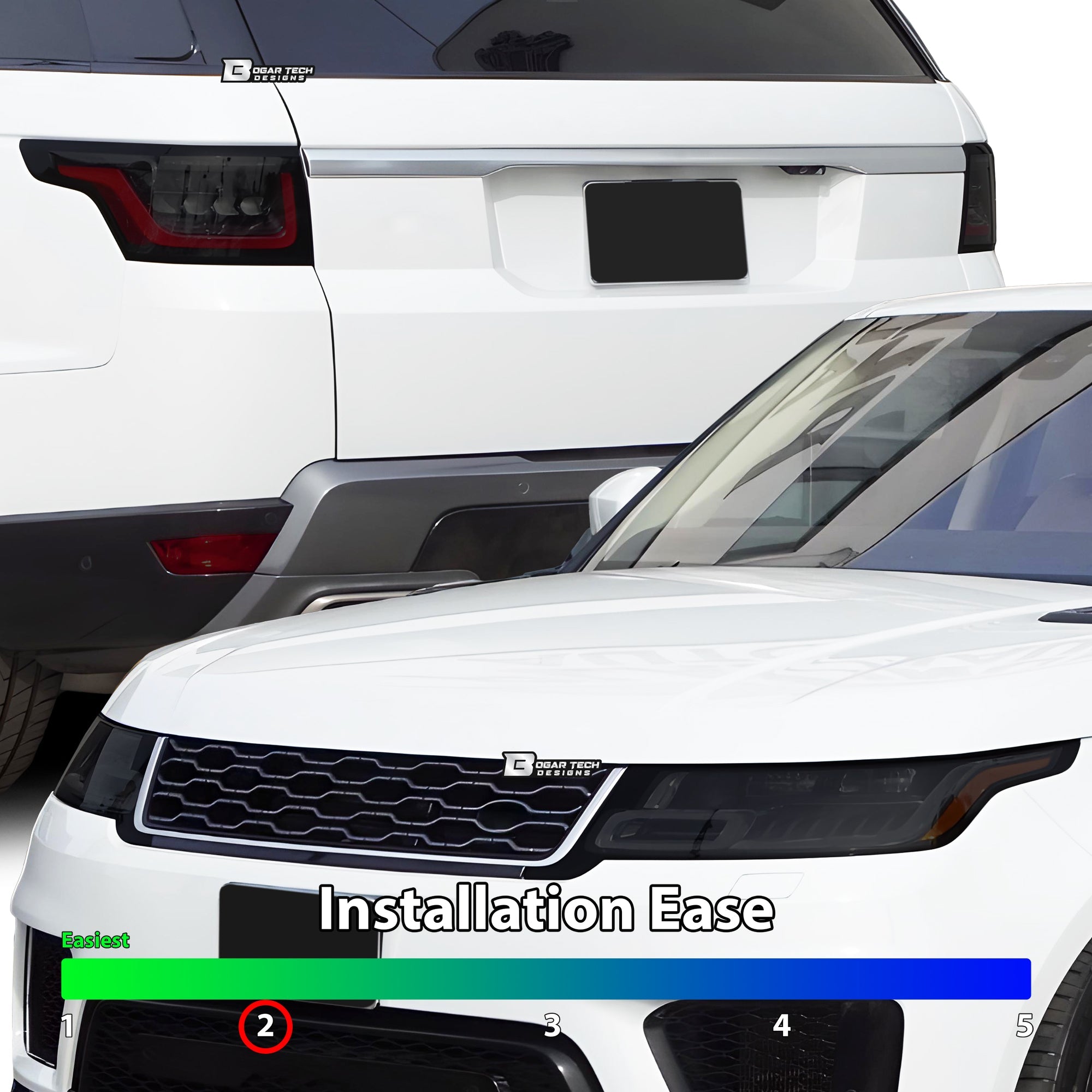 Full Headlight Taillight Precut Smoked PPF Tint Kit Film Overlay Fits Range Rover Sport 2014-2022 - 0