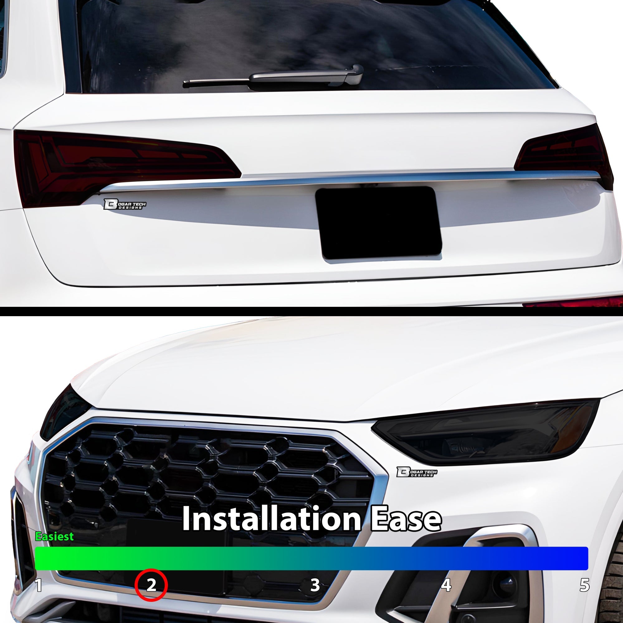 Full Headlight Taillight Precut Smoked PPF Tint Kit Overlay Film Fits Audi Q5 2021-2025 - 0